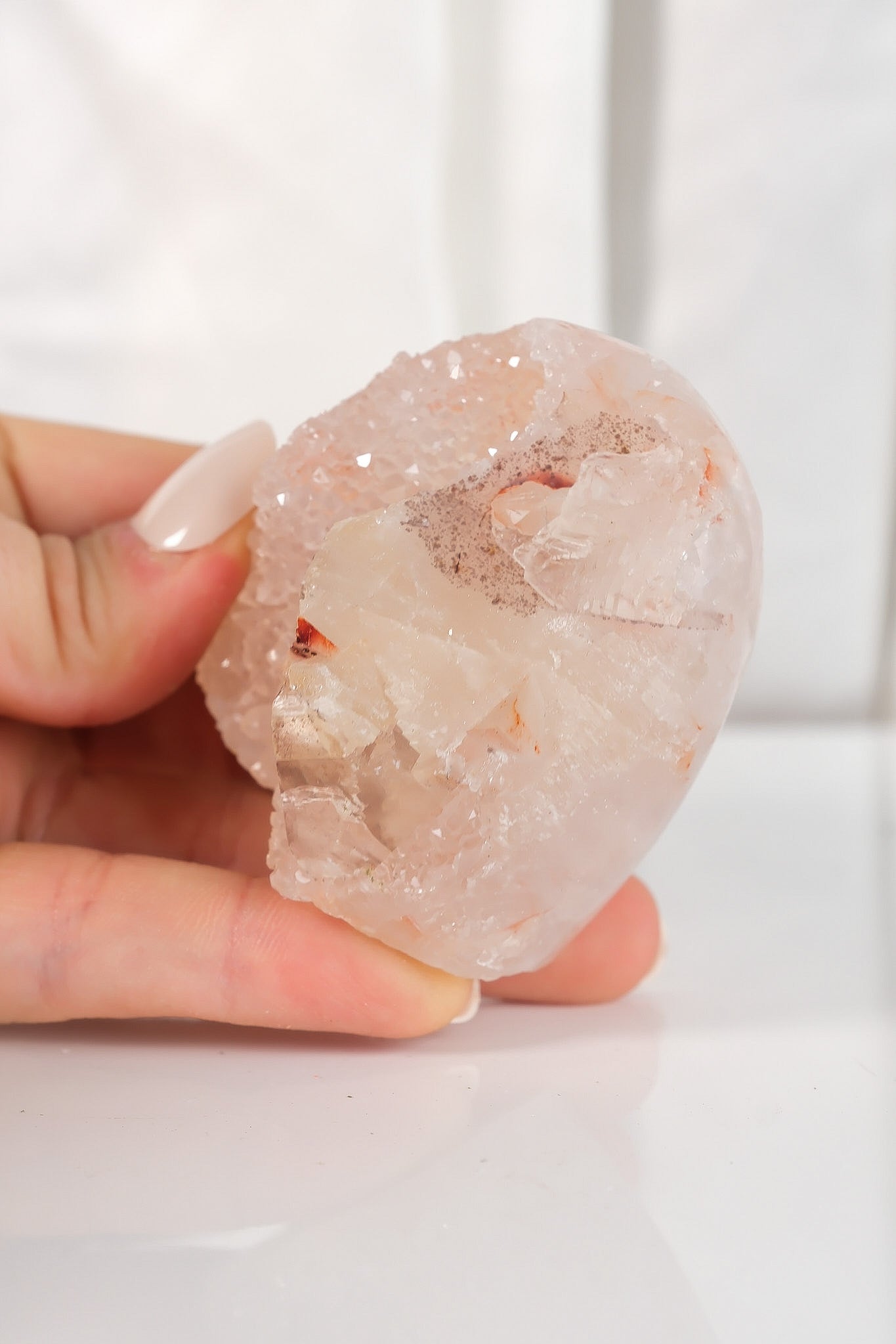 High Quality Rainbow Sugar Coated Amethyst Cutbase Cluster