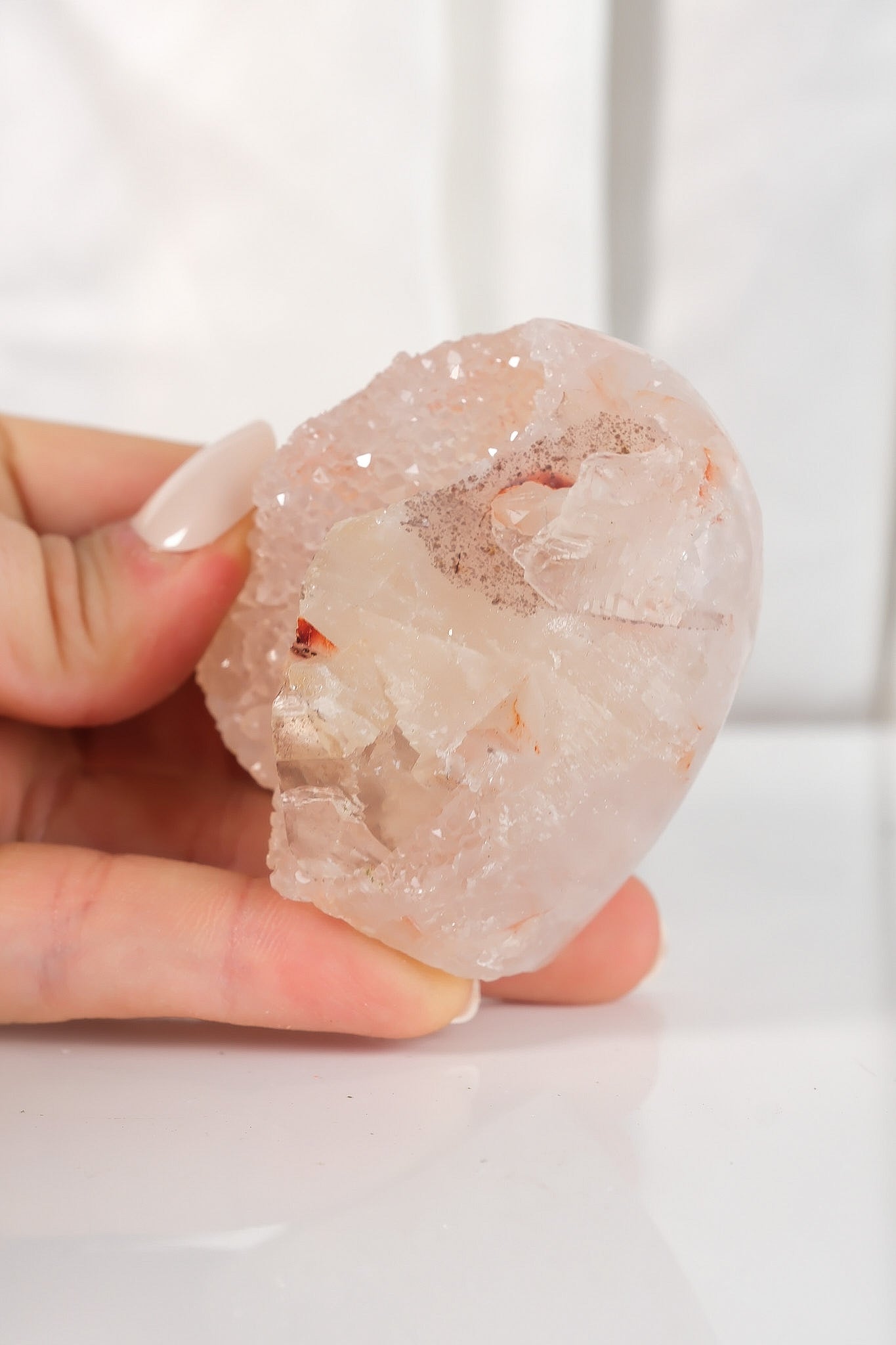 High Quality Rainbow Sugar Coated Amethyst Cutbase Cluster