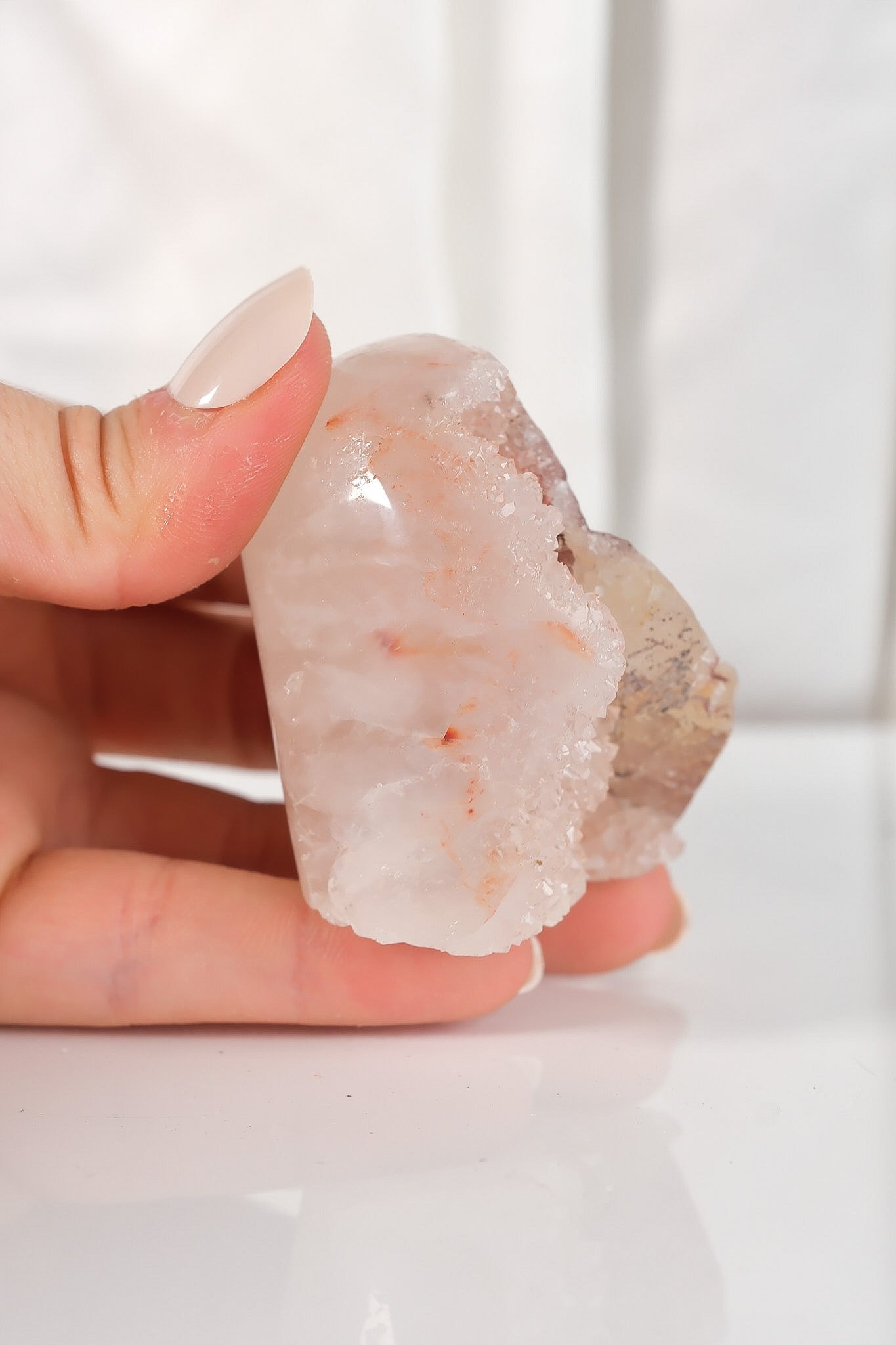 High Quality Rainbow Sugar Coated Amethyst Cutbase Cluster