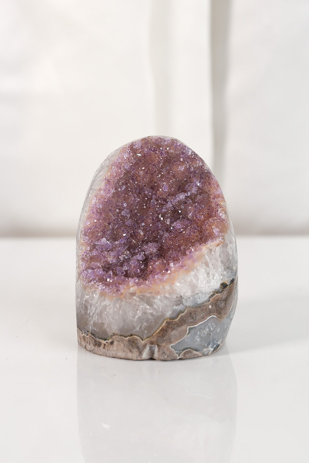 High Quality Rainbow Sugar Coated Amethyst Cutbase Cluster
