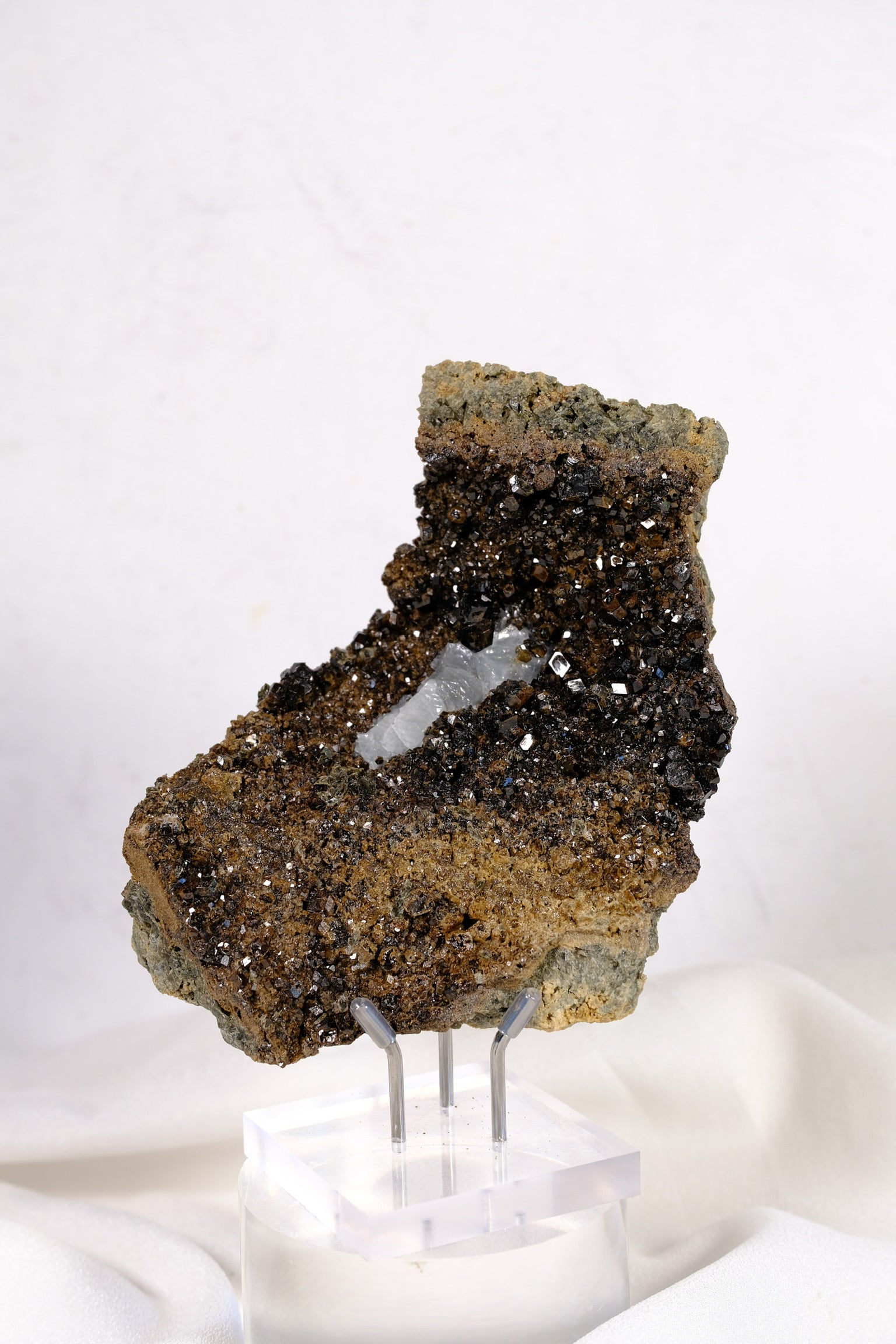 Melanite Garnet Cluster
