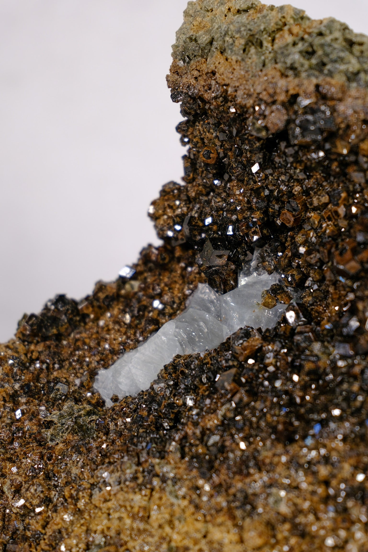 Melanite Garnet Cluster