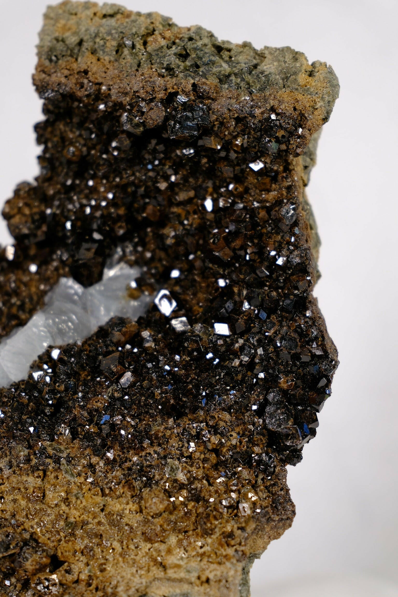 Melanite Garnet Cluster Healing Crystal.