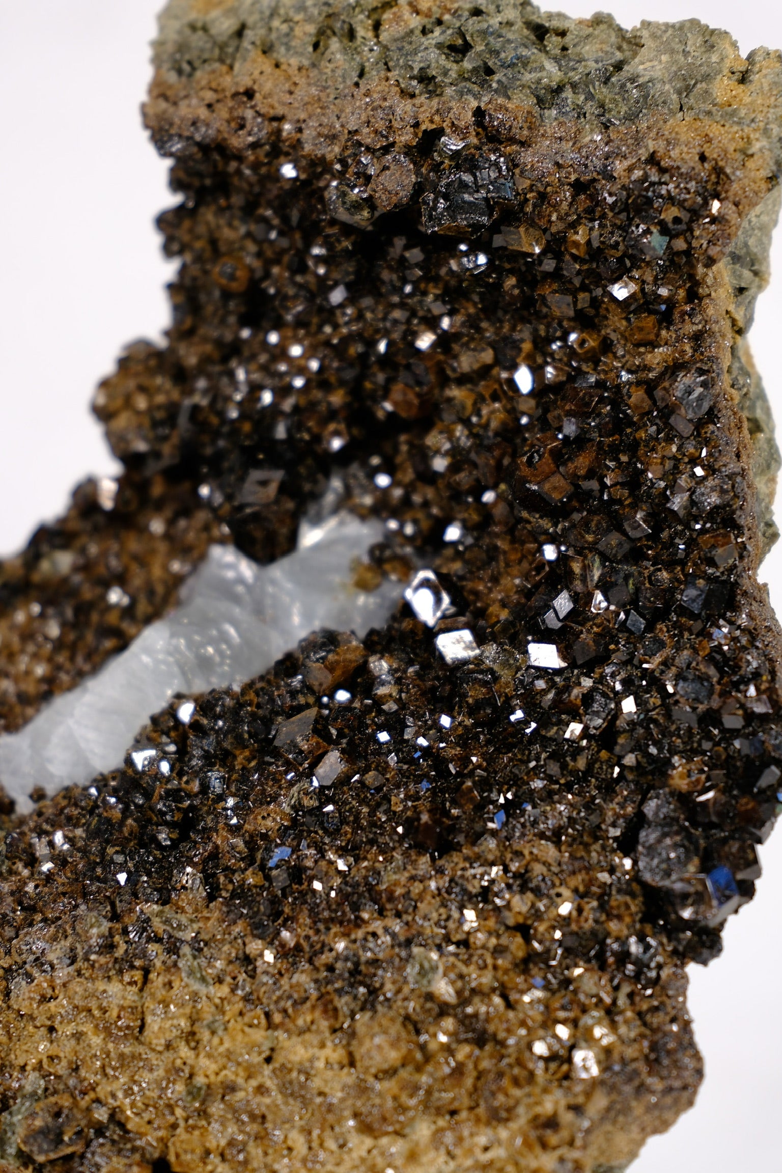 Melanite Garnet Cluster