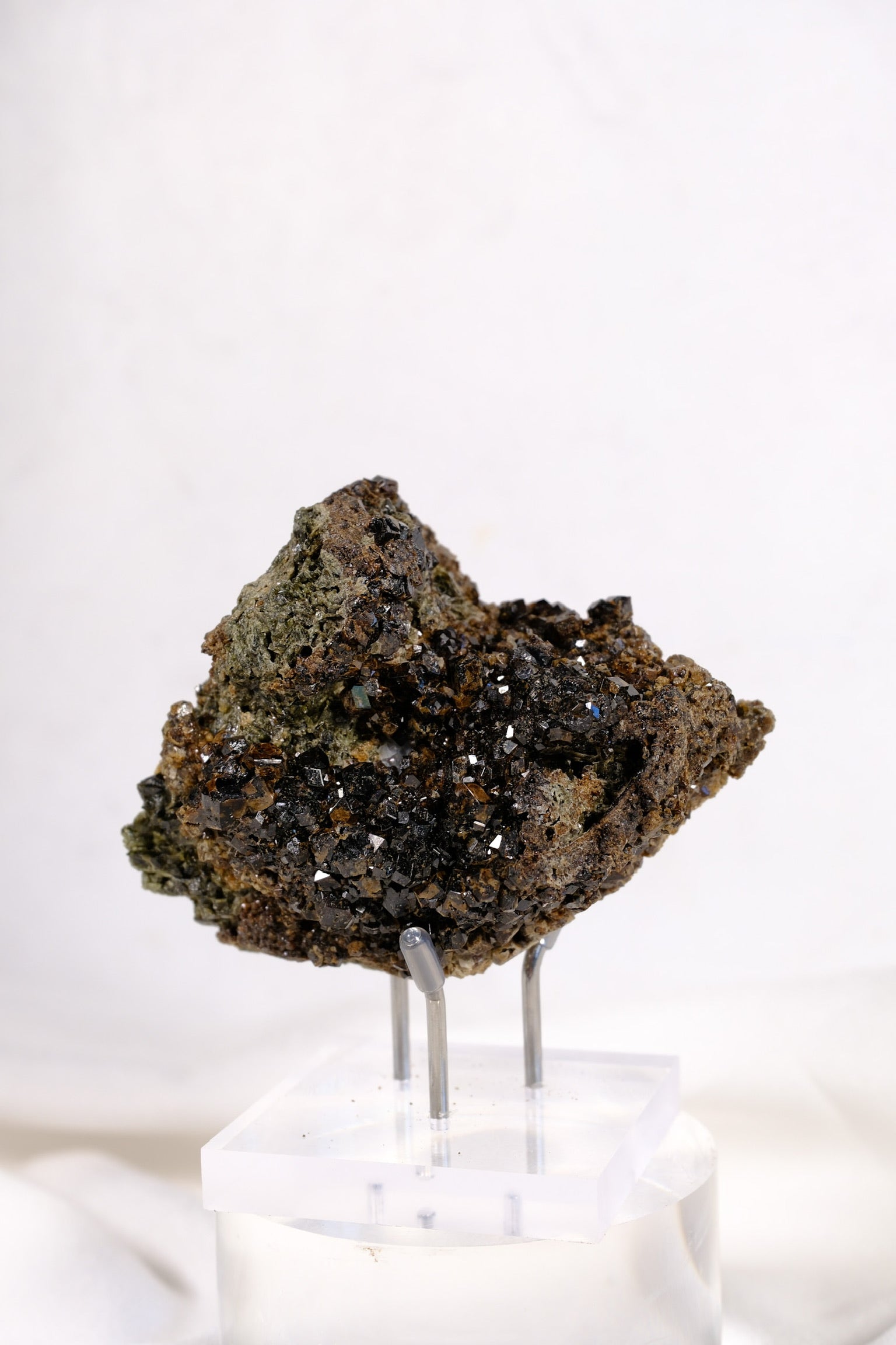 Melanite Garnet Cluster