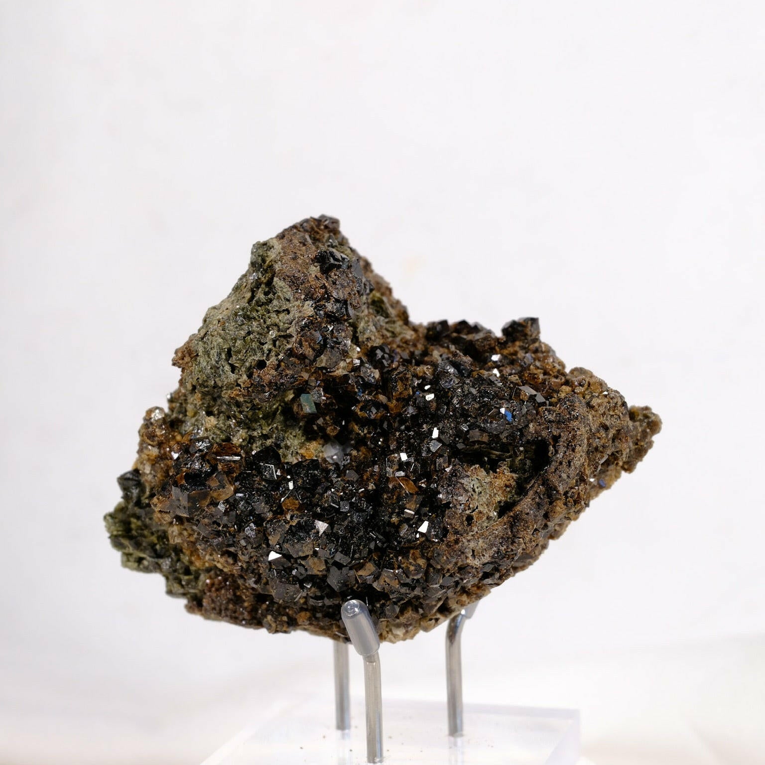 Melanite Garnet Cluster Healing Crystal.