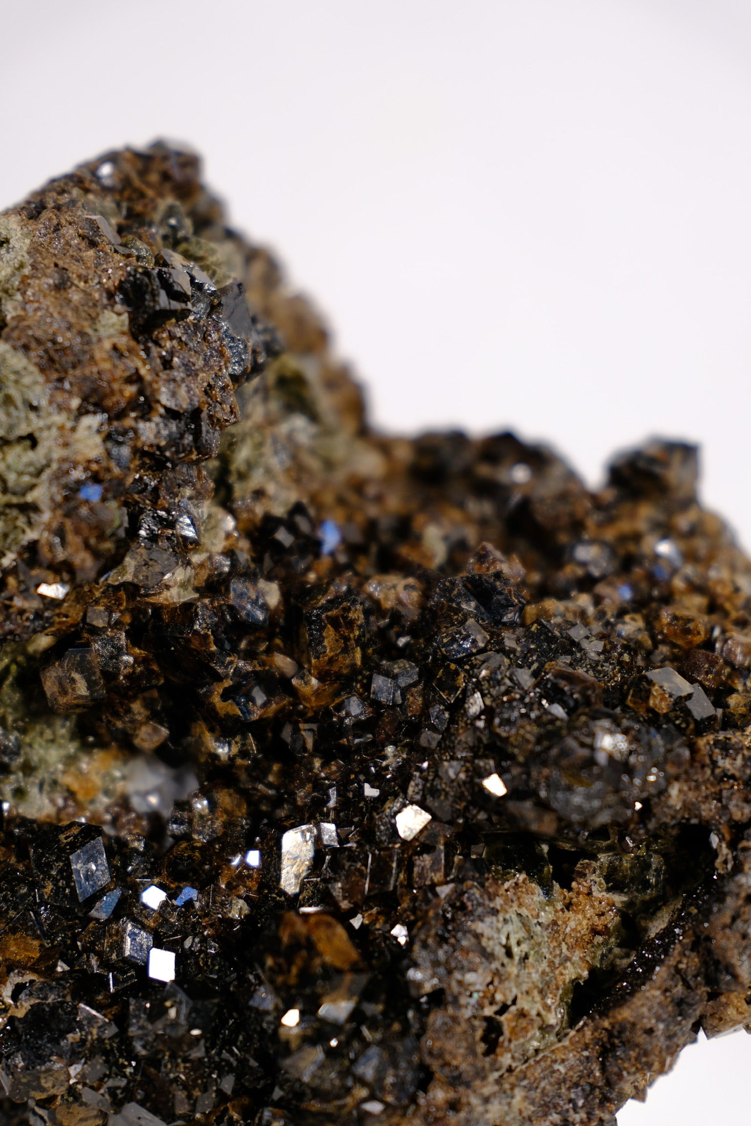Melanite Garnet Cluster