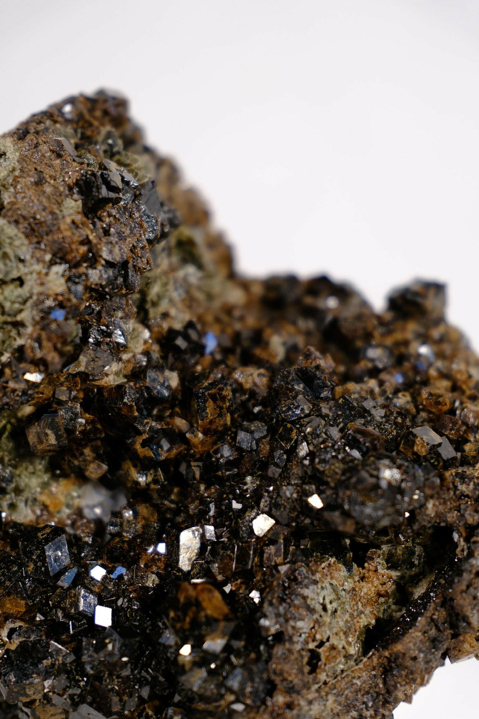 Melanite Garnet Cluster Healing Crystal.