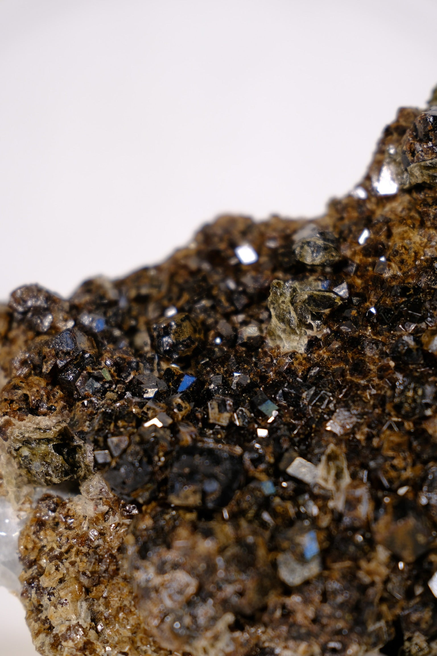 Melanite Garnet Cluster