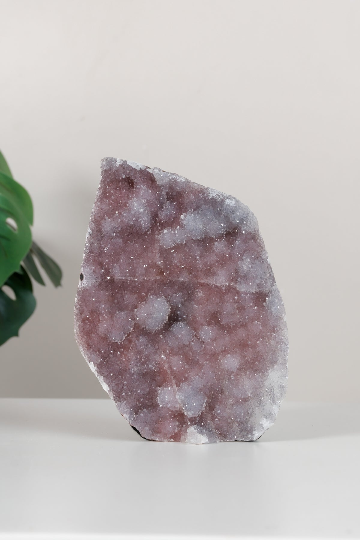 Pink Chalcedony Quartz Cutbase Cluster