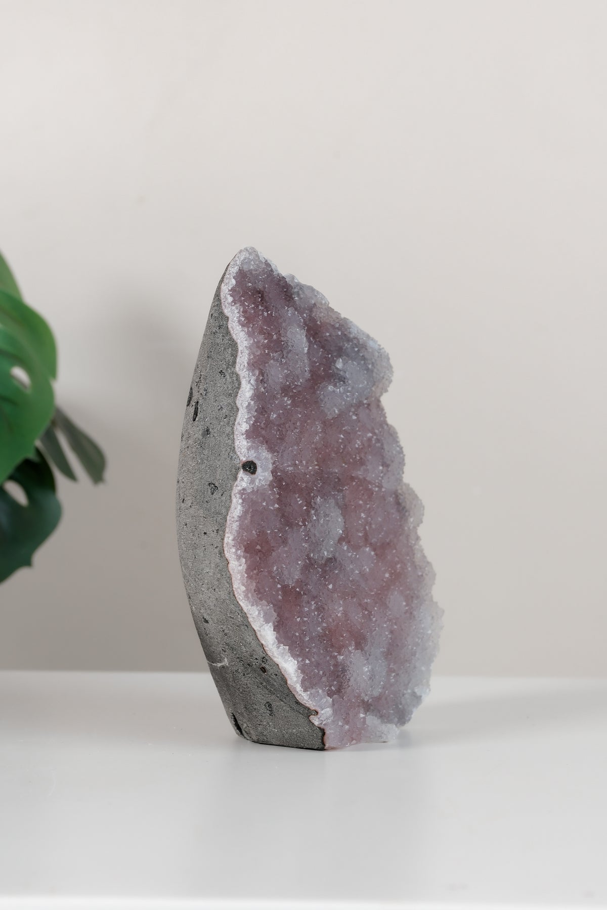 Pink Chalcedony Quartz Cutbase Cluster