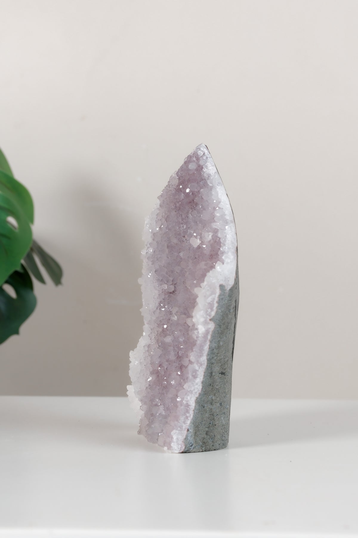 Pink Chalcedony Quartz Cutbase Cluster