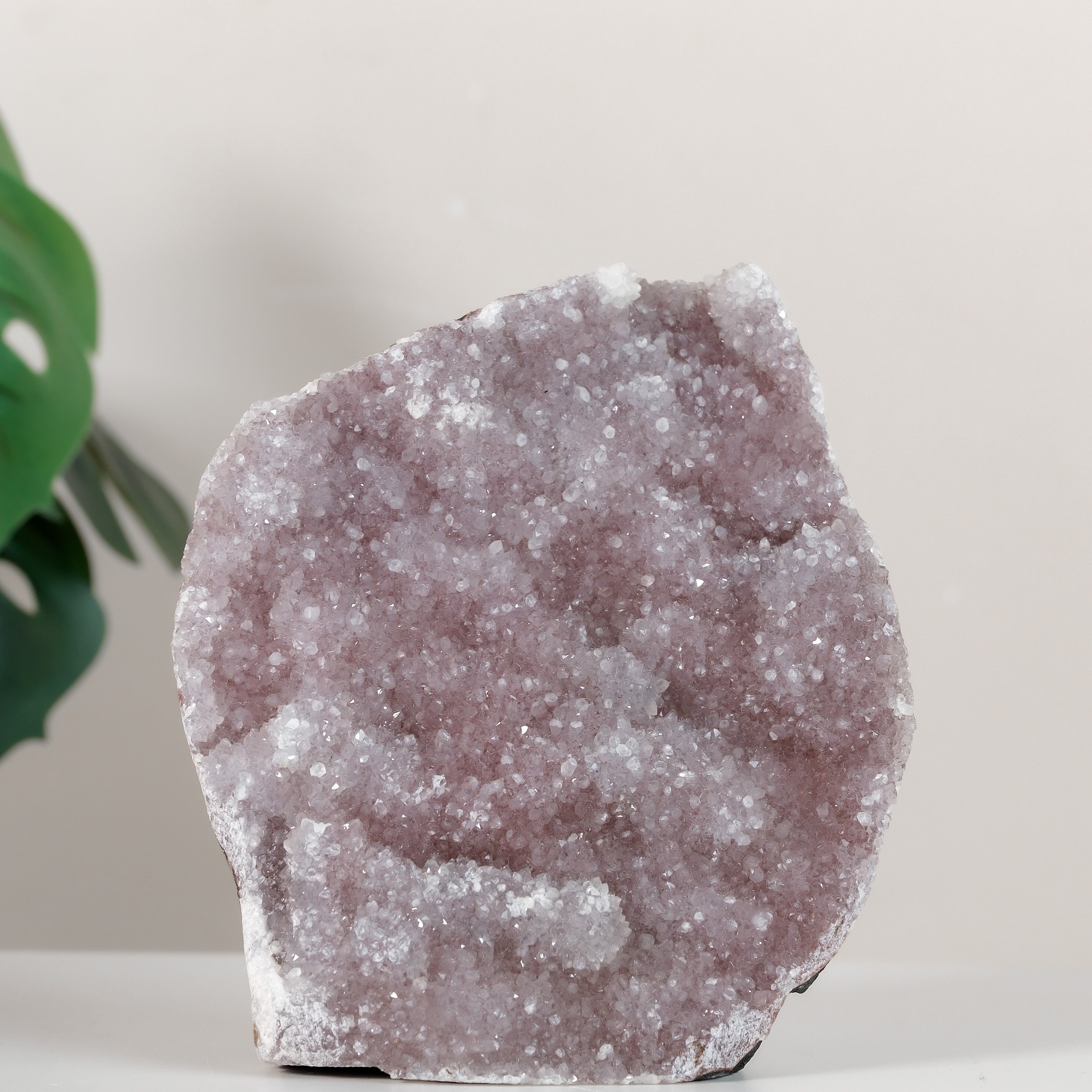 Pink Chalcedony Quartz Cutbase Cluster