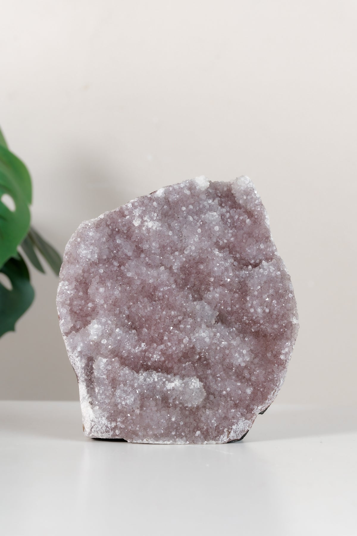 Pink Chalcedony Quartz Cutbase Cluster