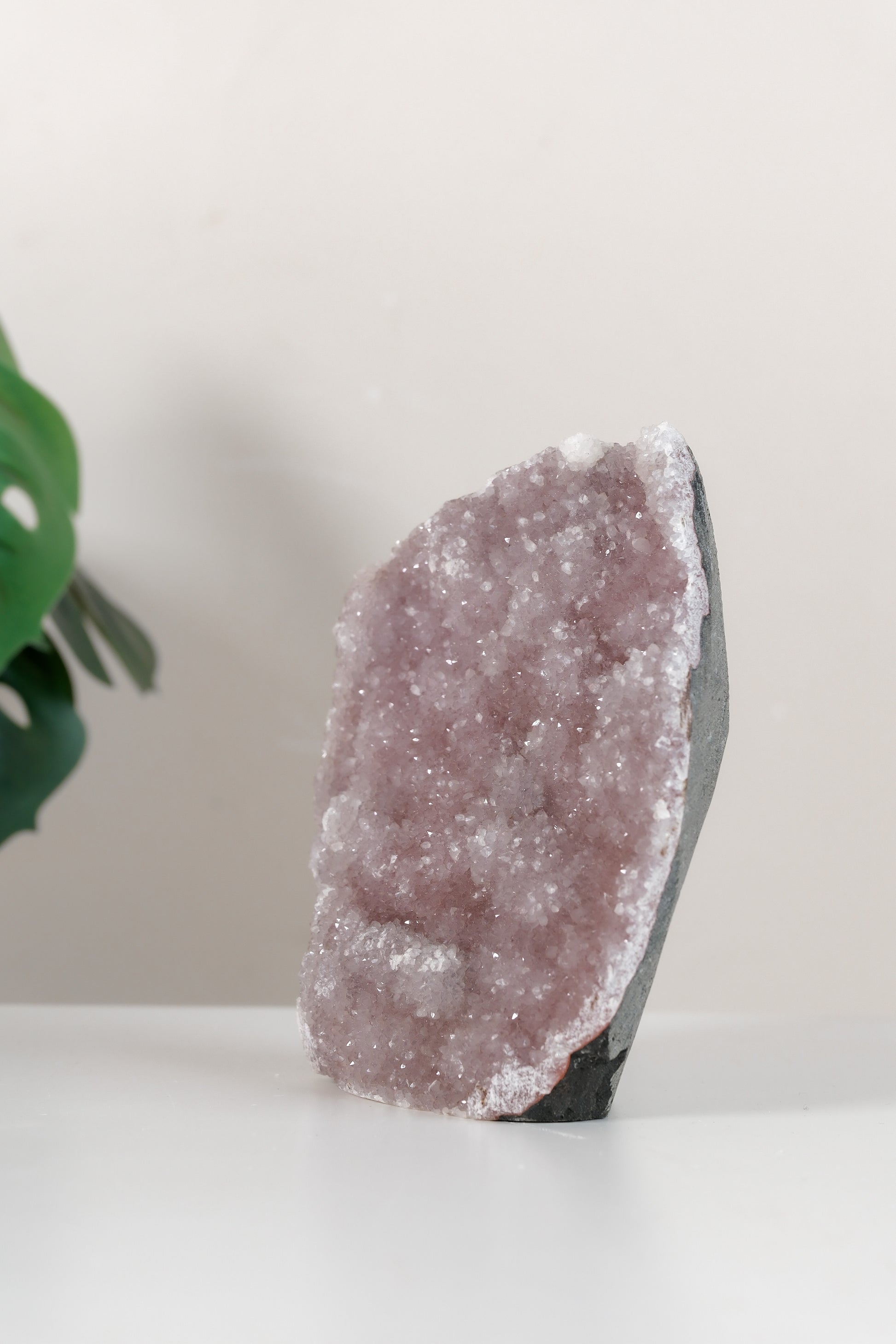 Pink Chalcedony Quartz Cutbase Cluster