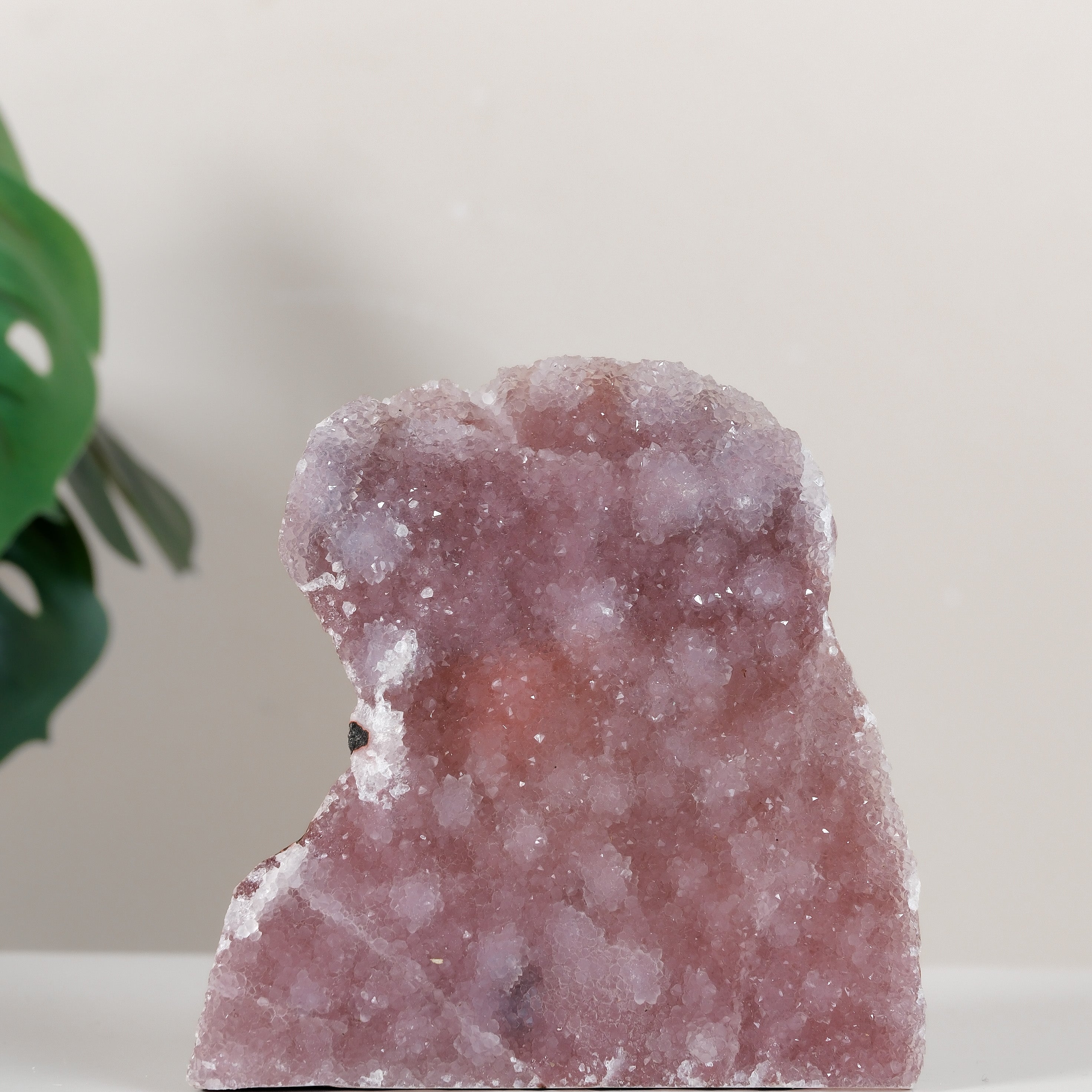 Pink Chalcedony Quartz Cutbase Cluster