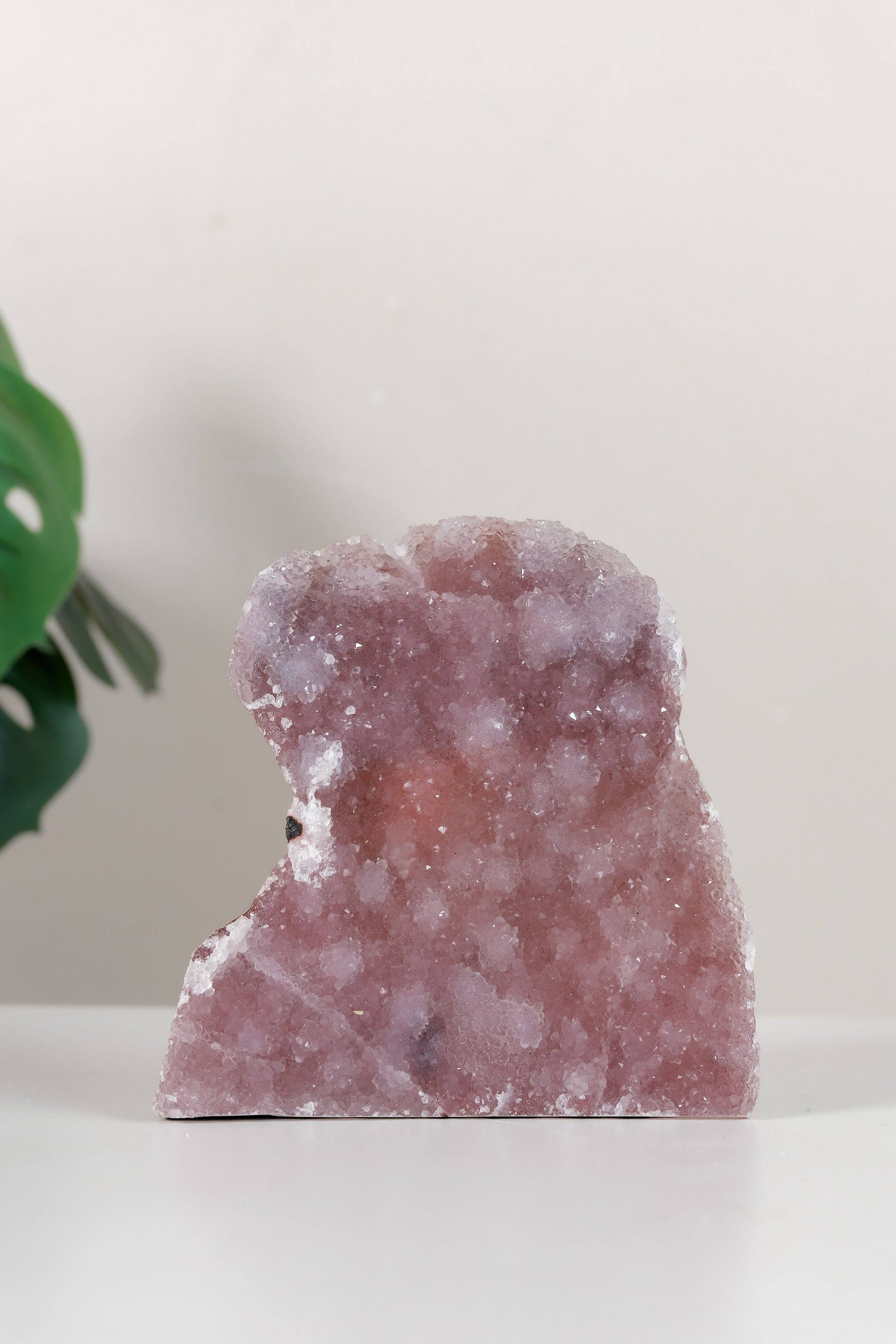 Pink Chalcedony Quartz Cutbase Cluster