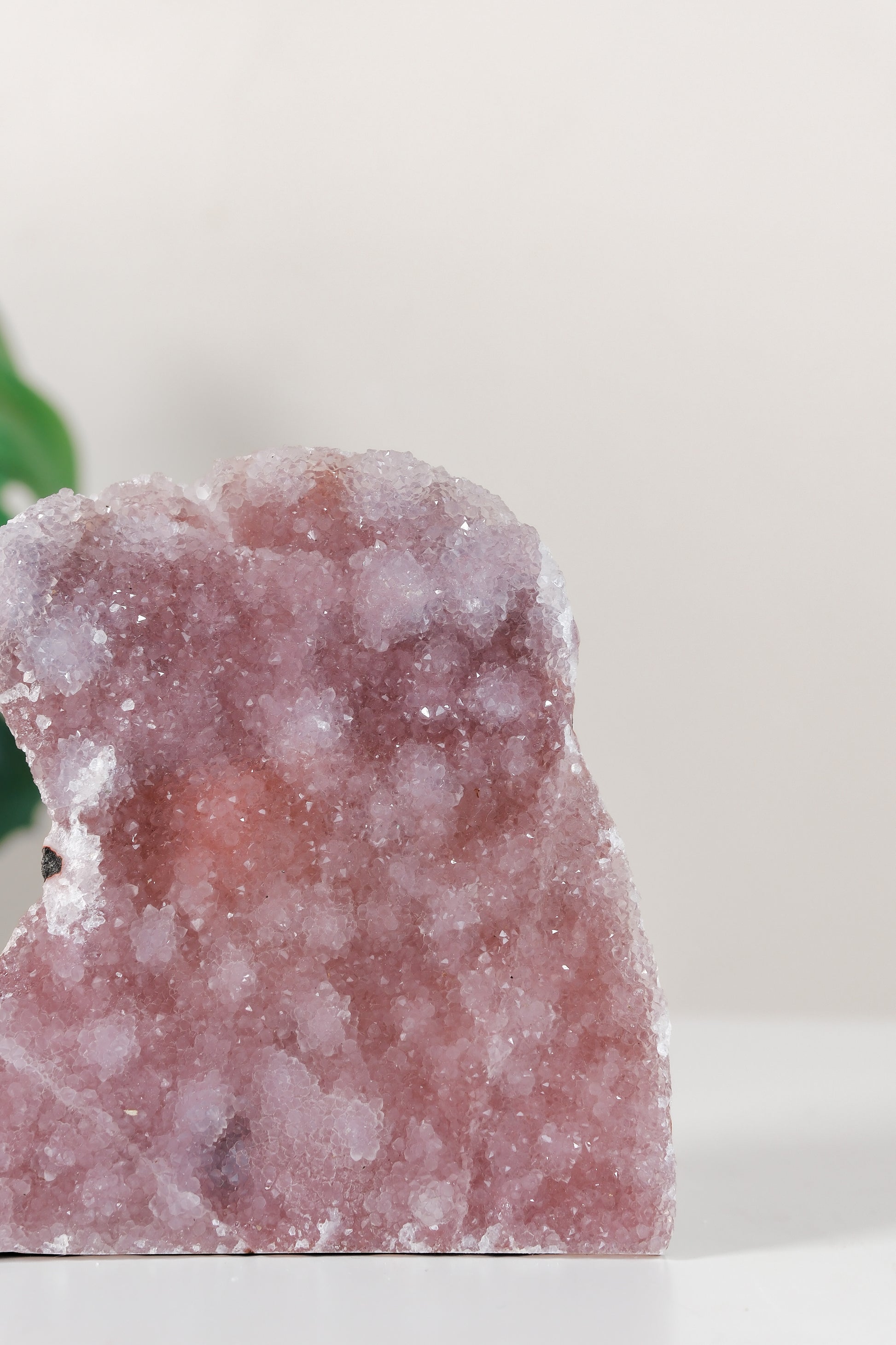 Pink Chalcedony Quartz Cutbase Cluster