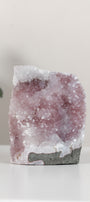 Pink Chalcedony Quartz Cutbase Cluster
