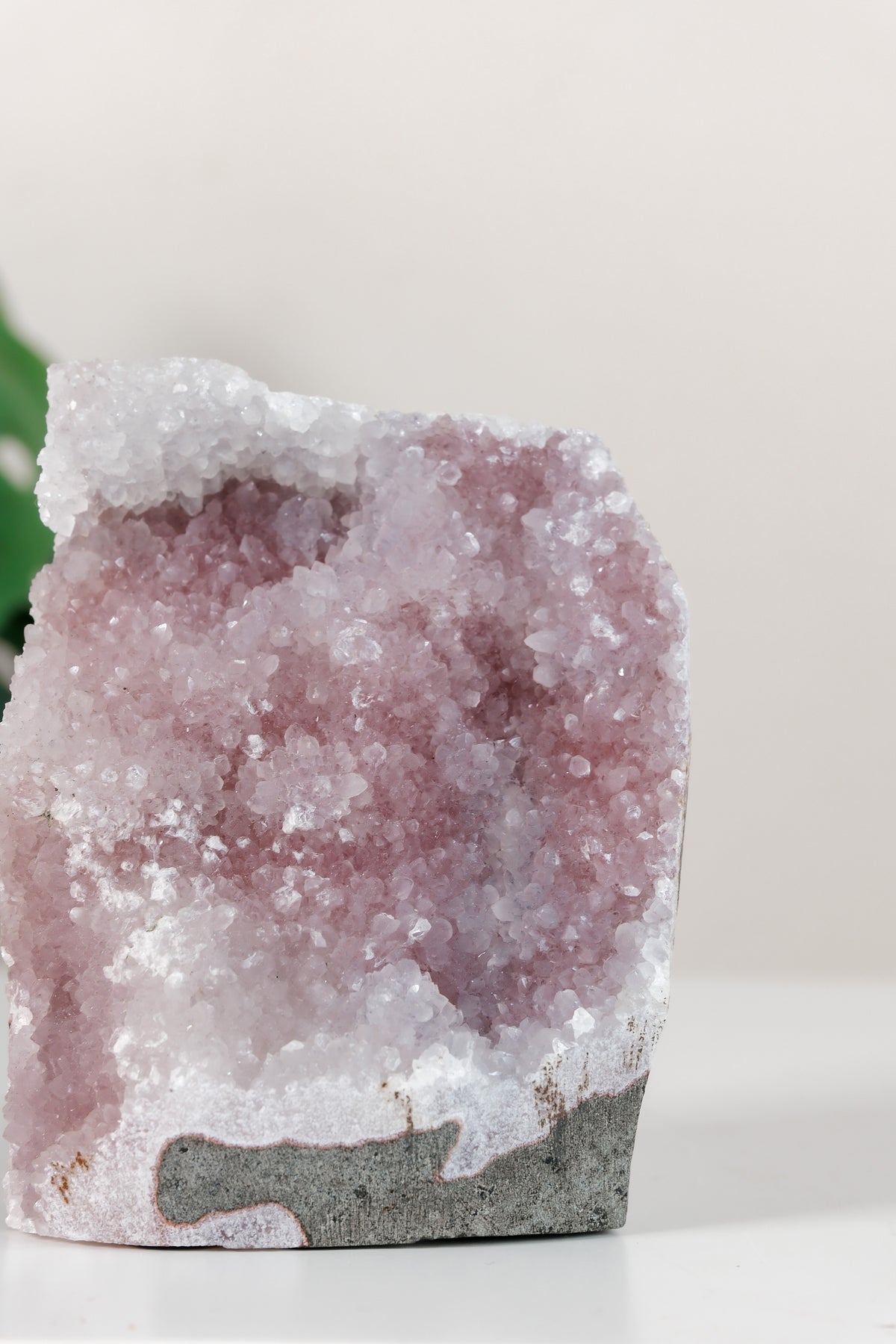 Pink Chalcedony Quartz Cutbase Cluster