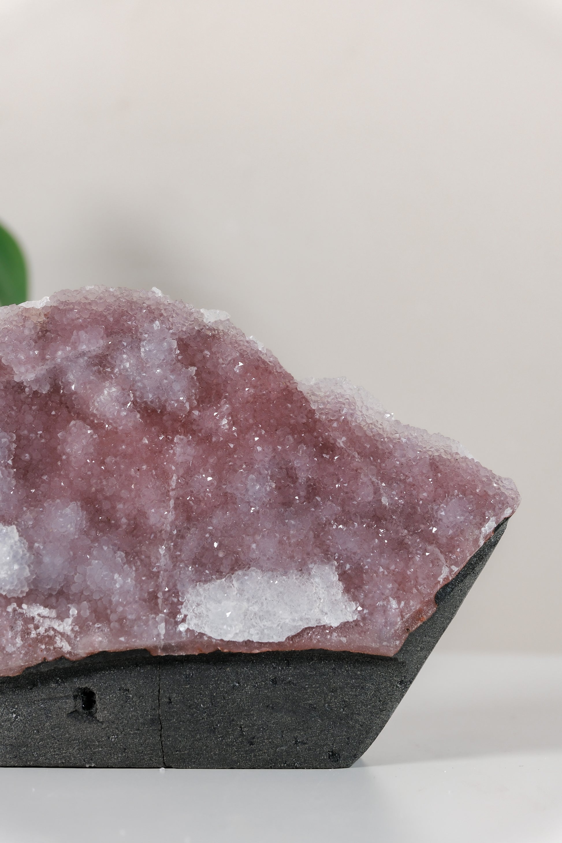 Pink Chalcedony Quartz Cutbase Cluster