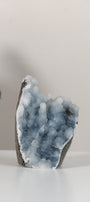 Shimmering Botryoidal Blue Chalcedony Cutbase Cluster