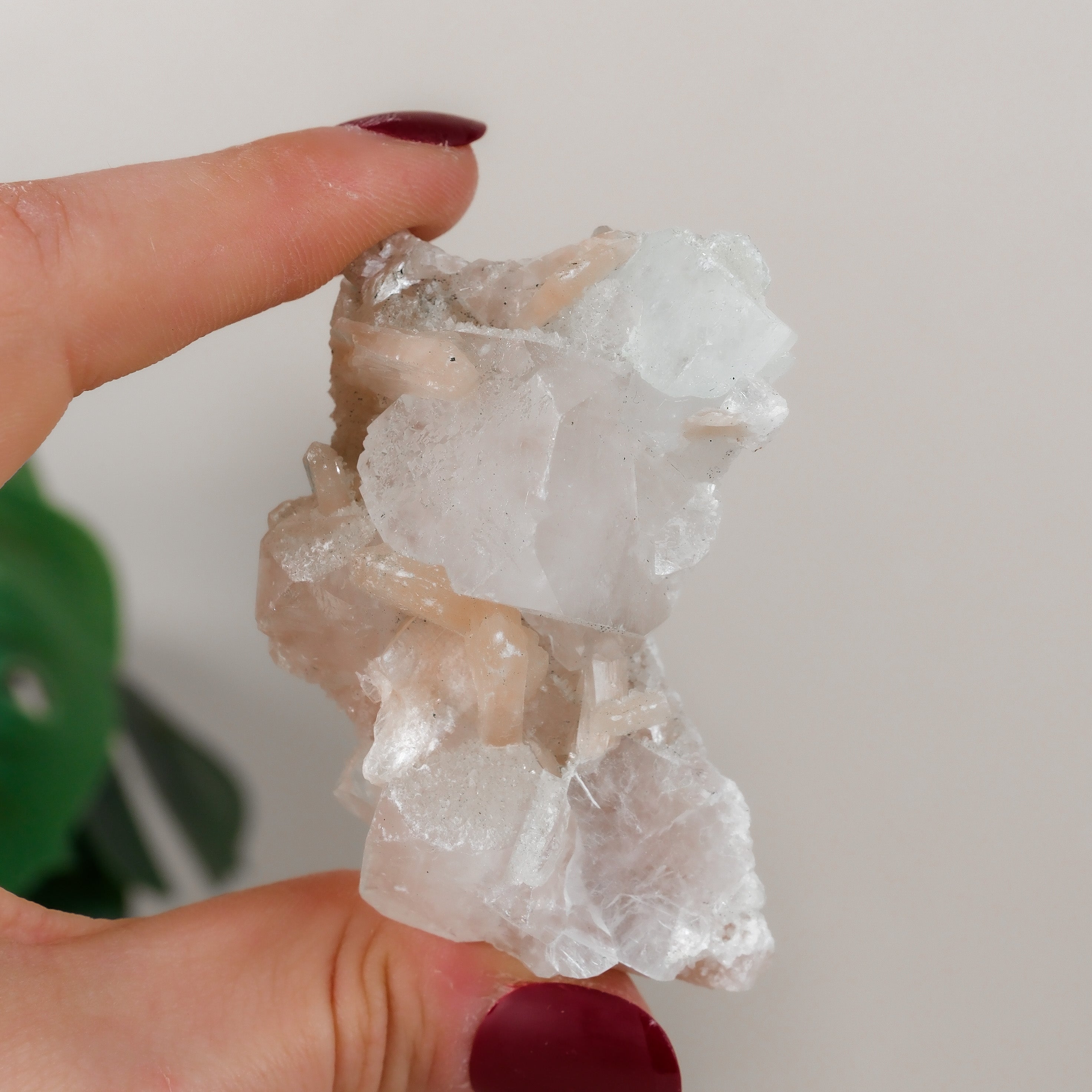 Stilbite on Apophyllite Cluster