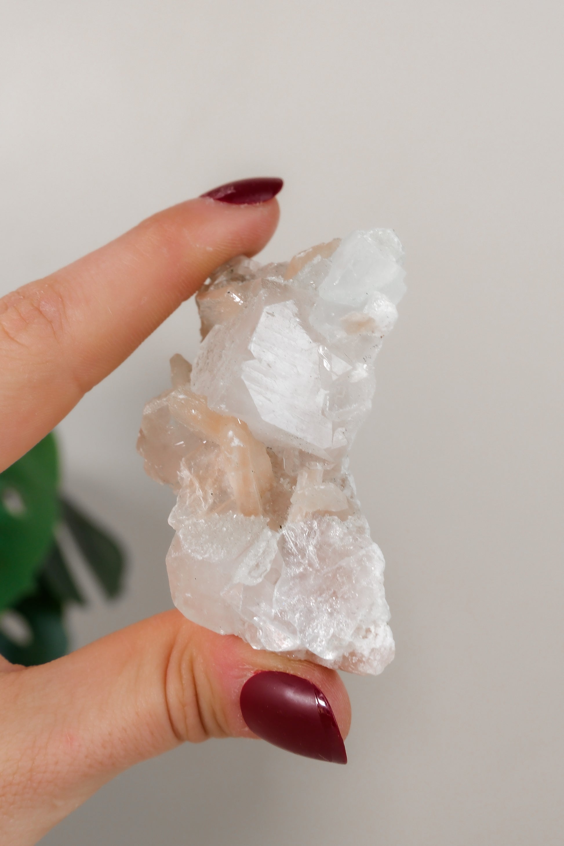 Stilbite on Apophyllite Cluster