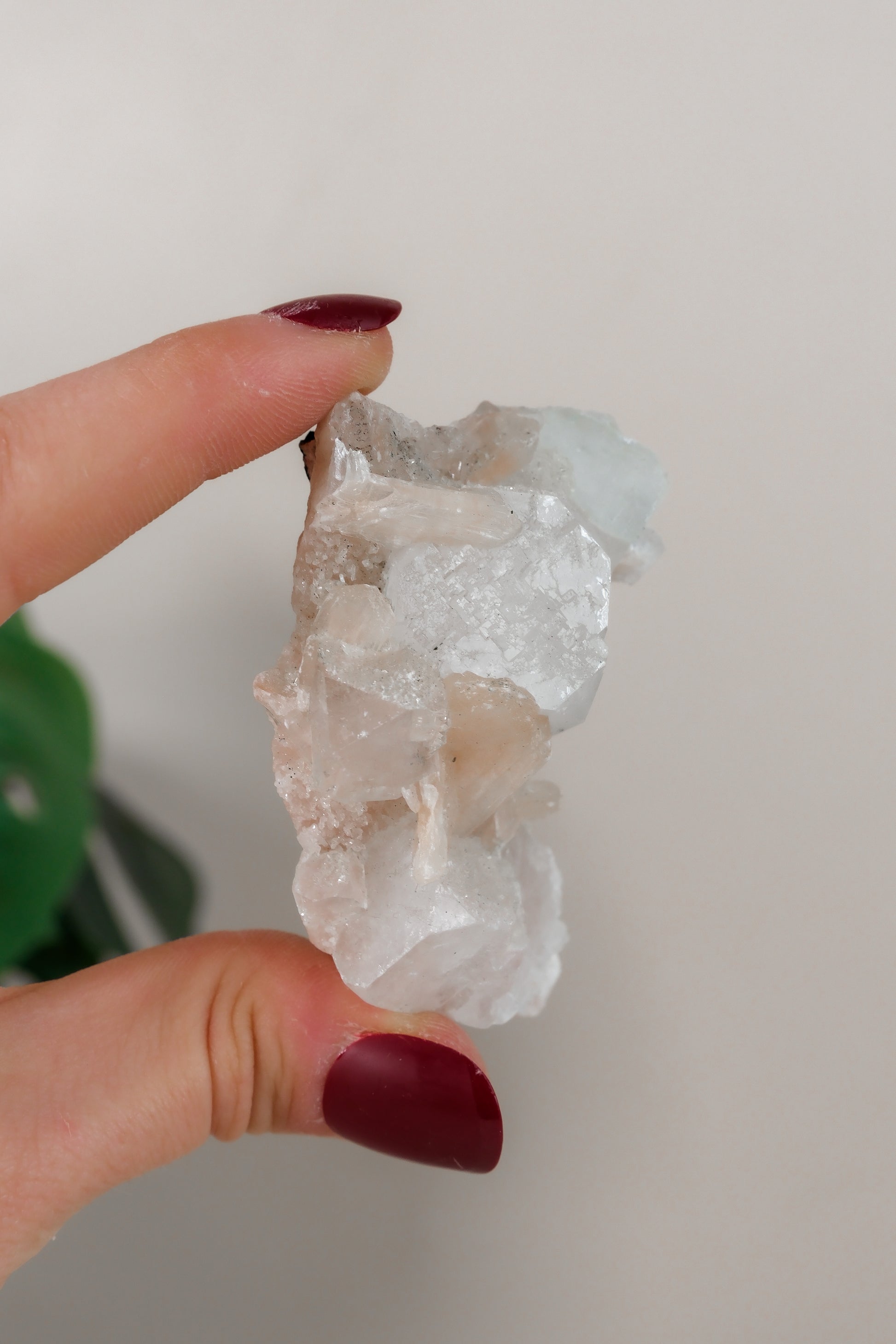 Stilbite on Apophyllite Cluster