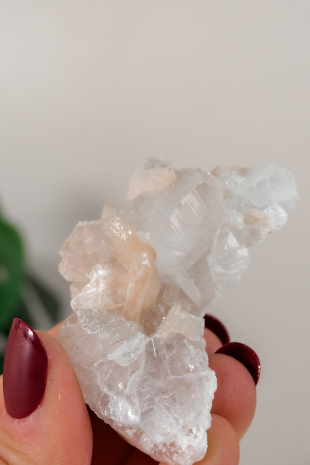 Stilbite on Apophyllite Cluster