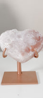 Pink Amethyst Heart On Stand