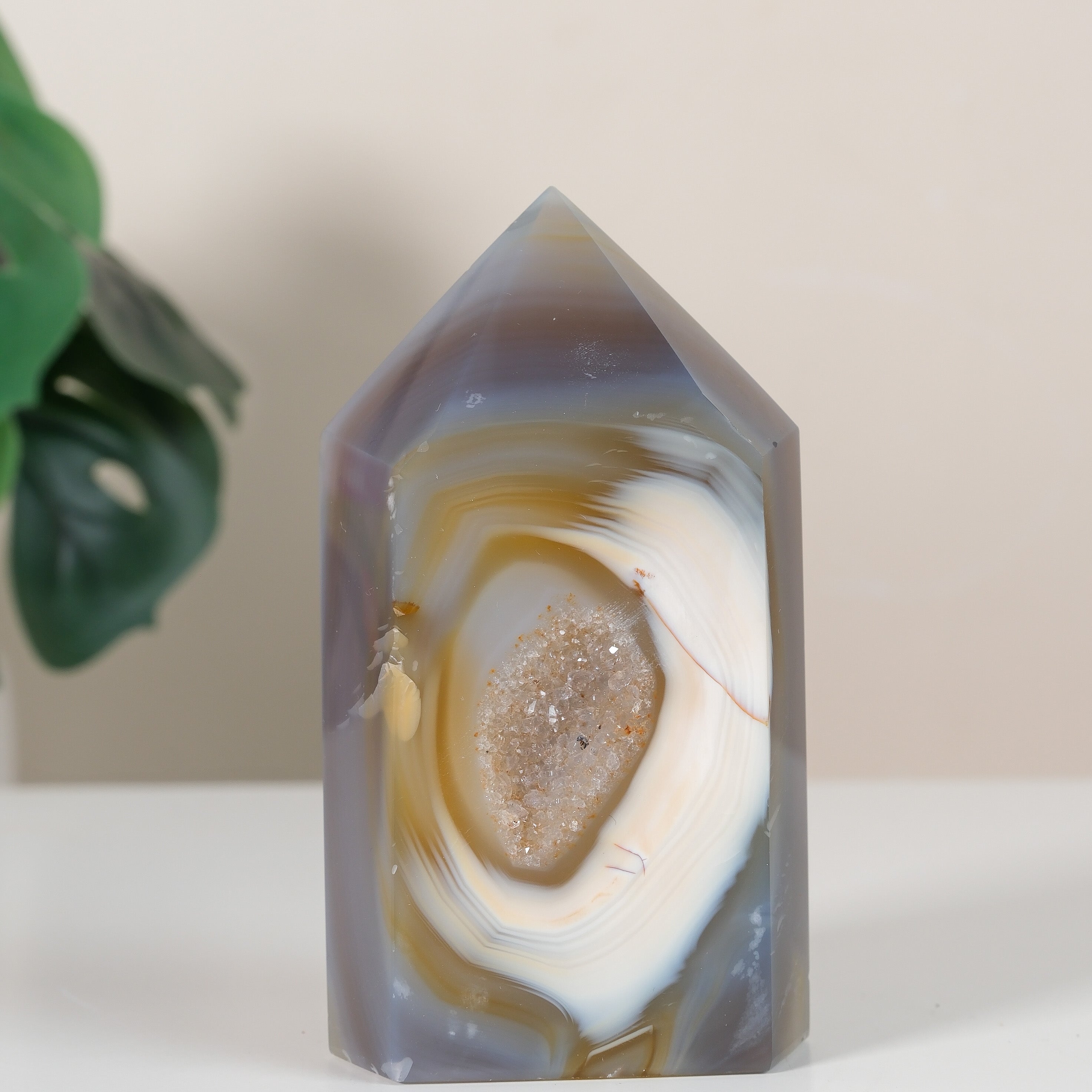 Druzy Agate Tower