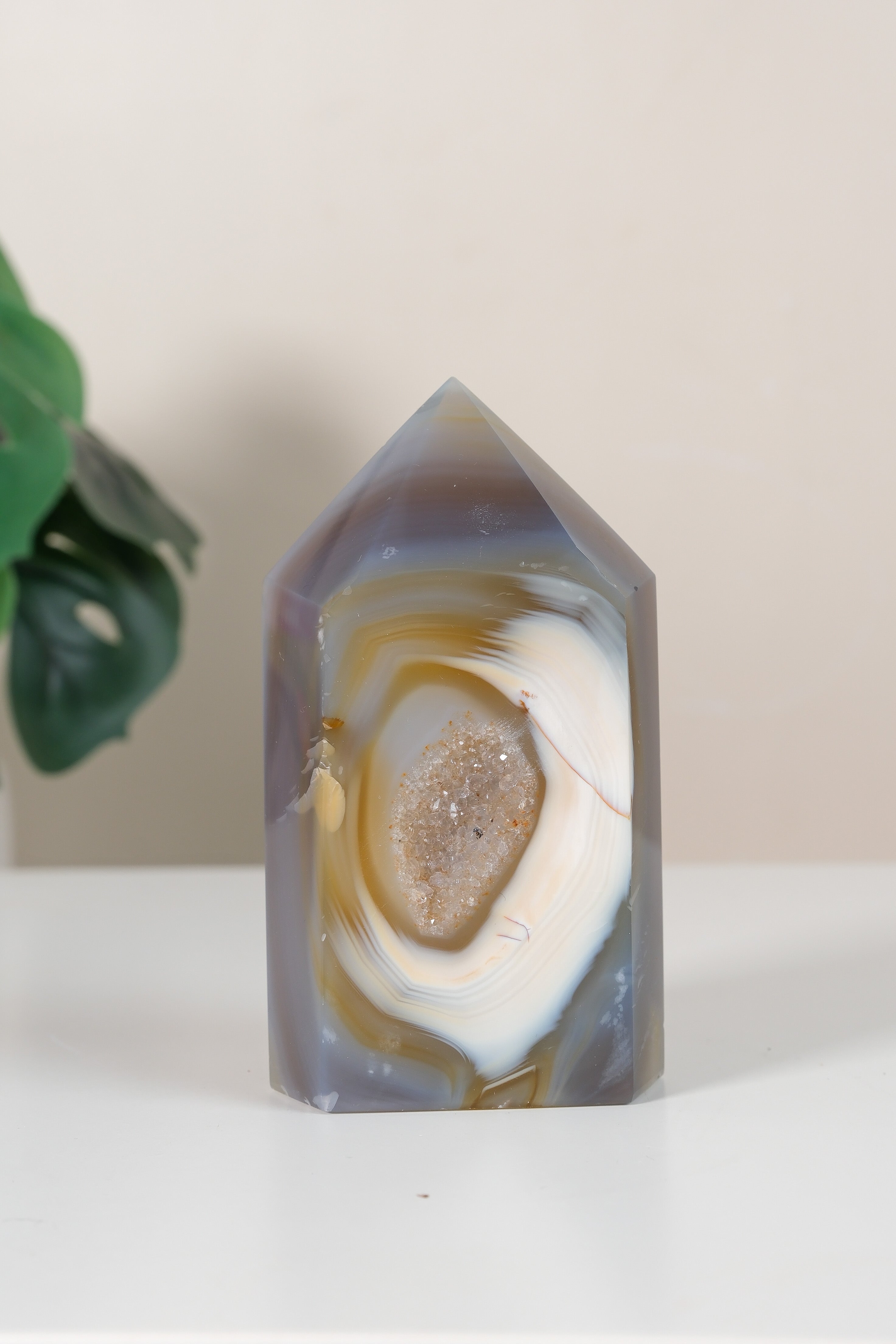 Druzy Agate Tower