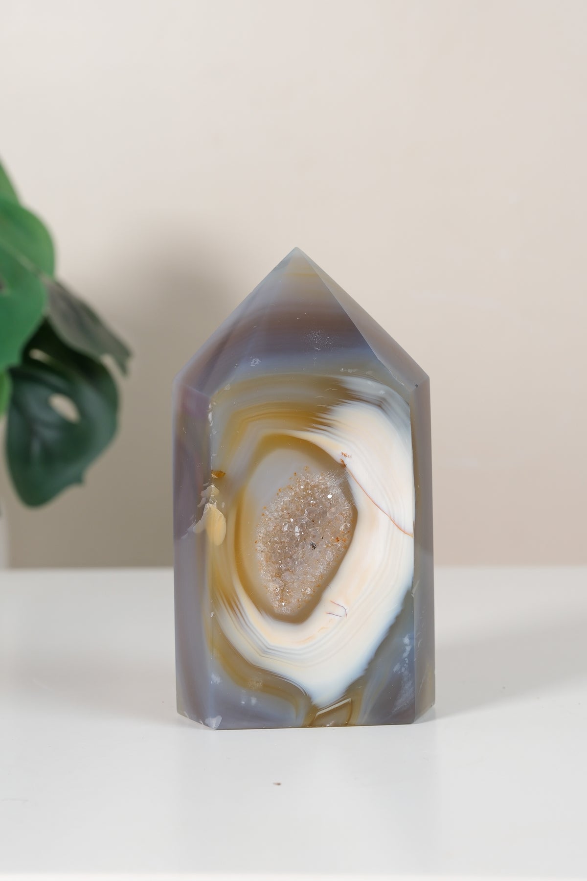Druzy Agate Tower