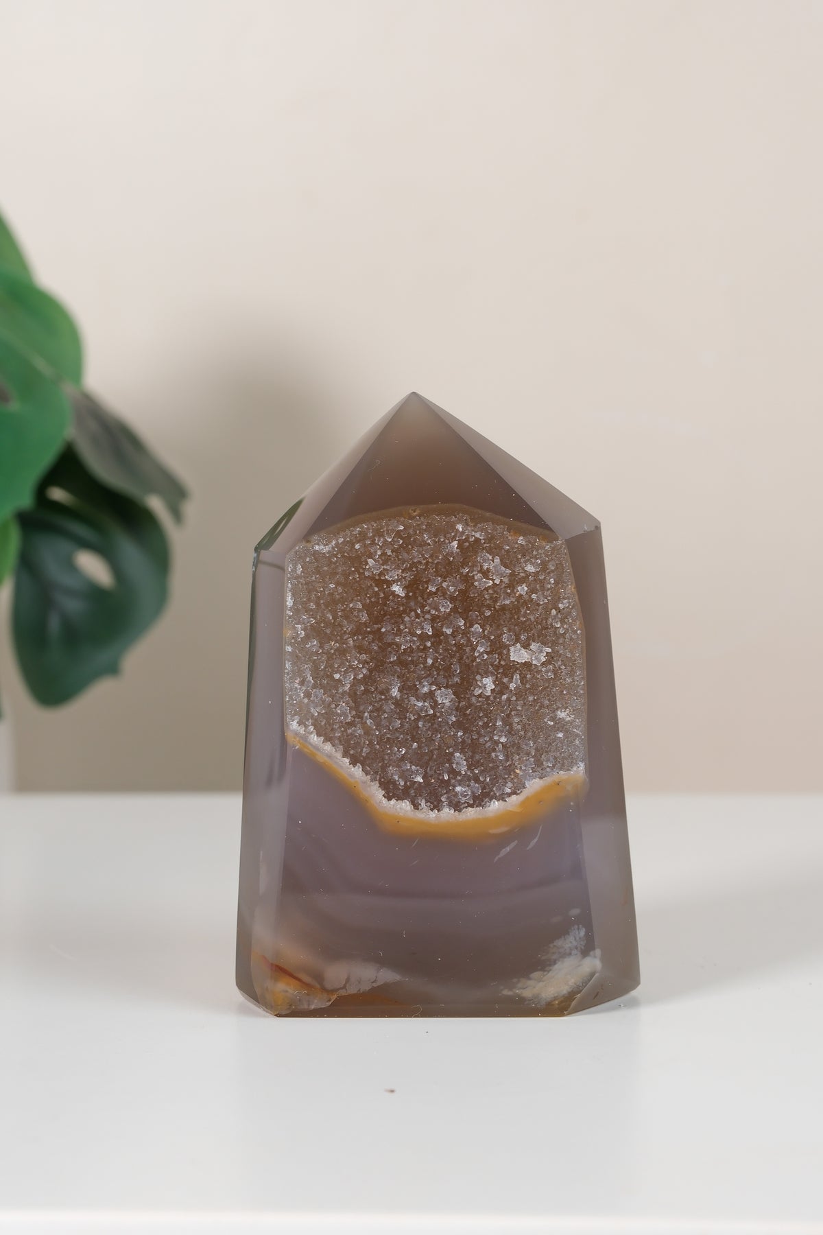 Druzy Agate Tower