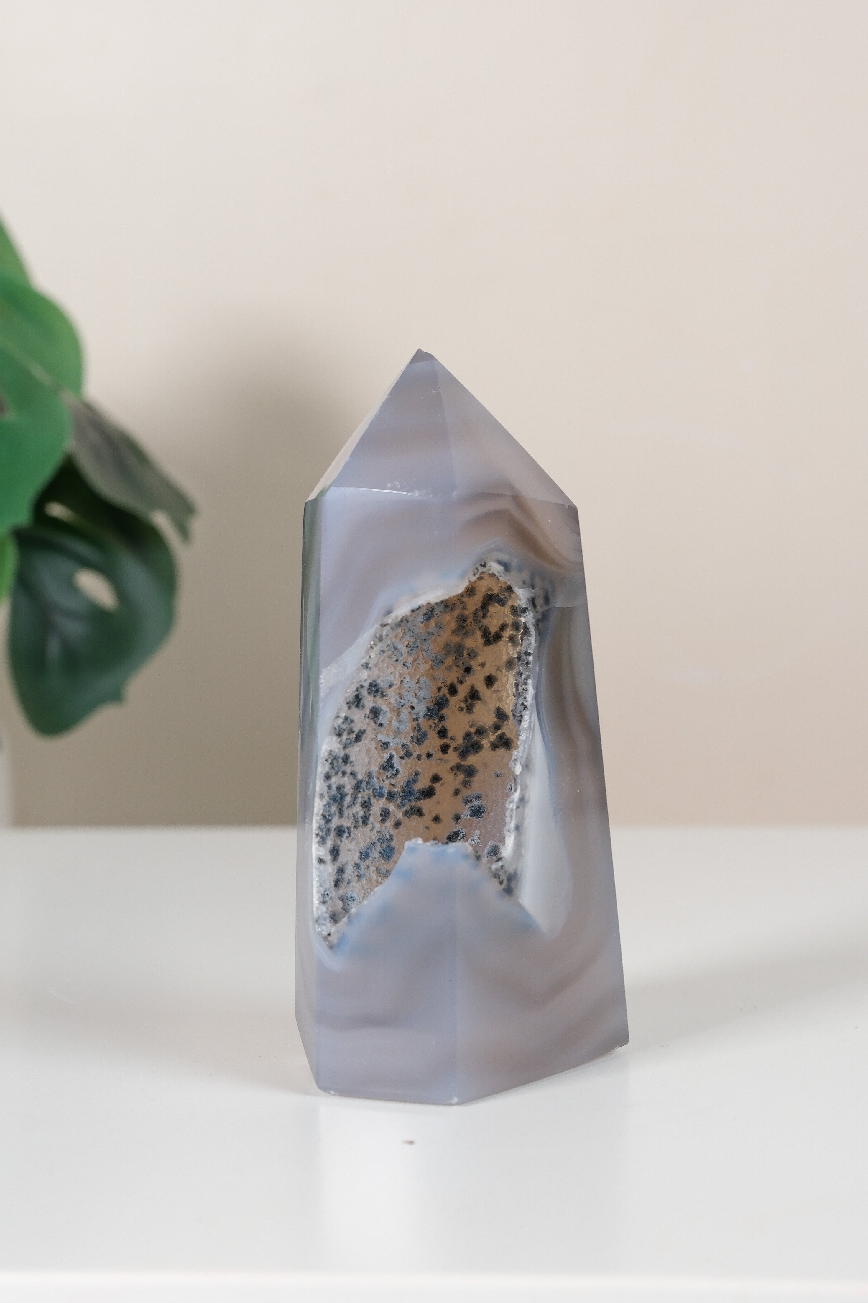 Druzy Agate Tower