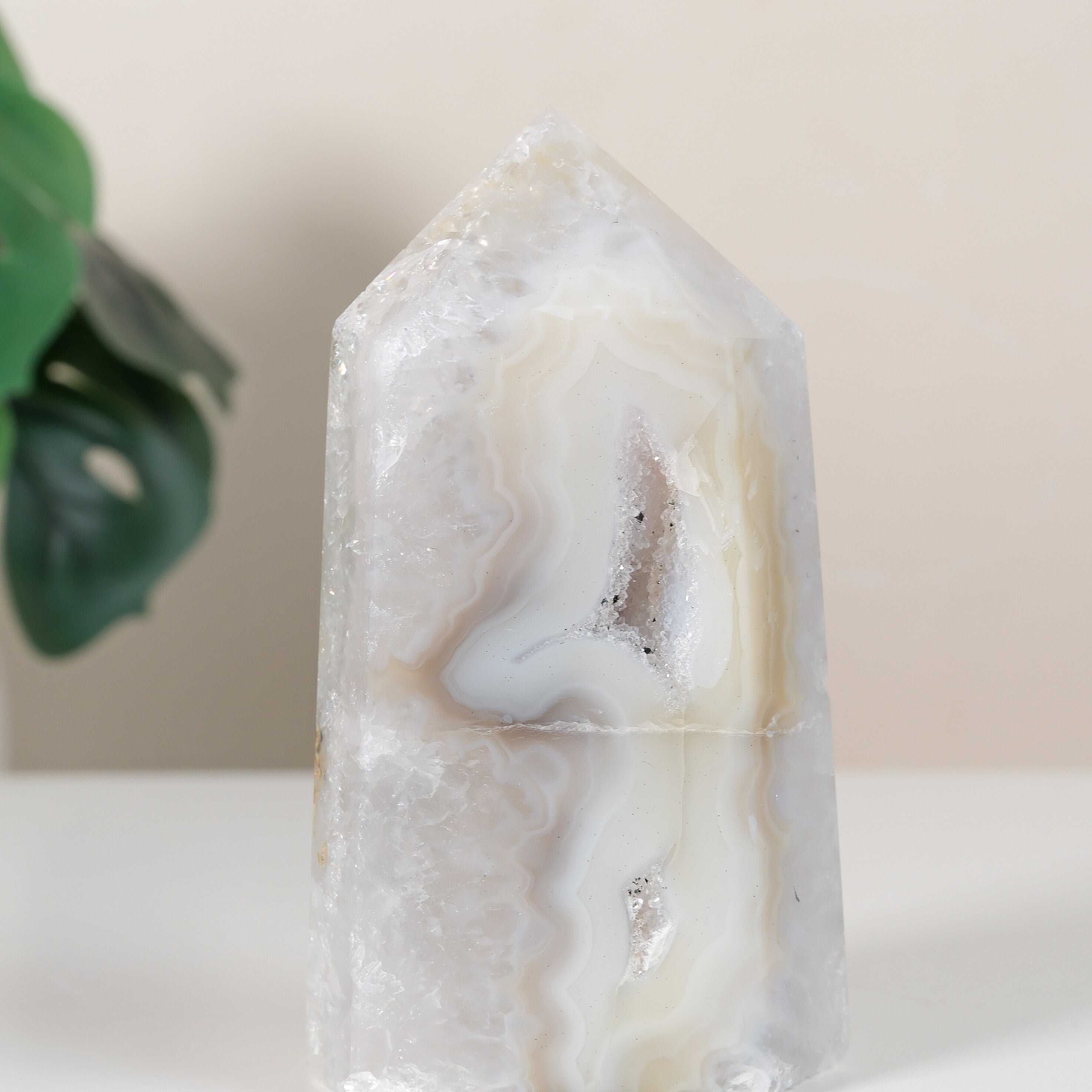 Druzy Agate Tower