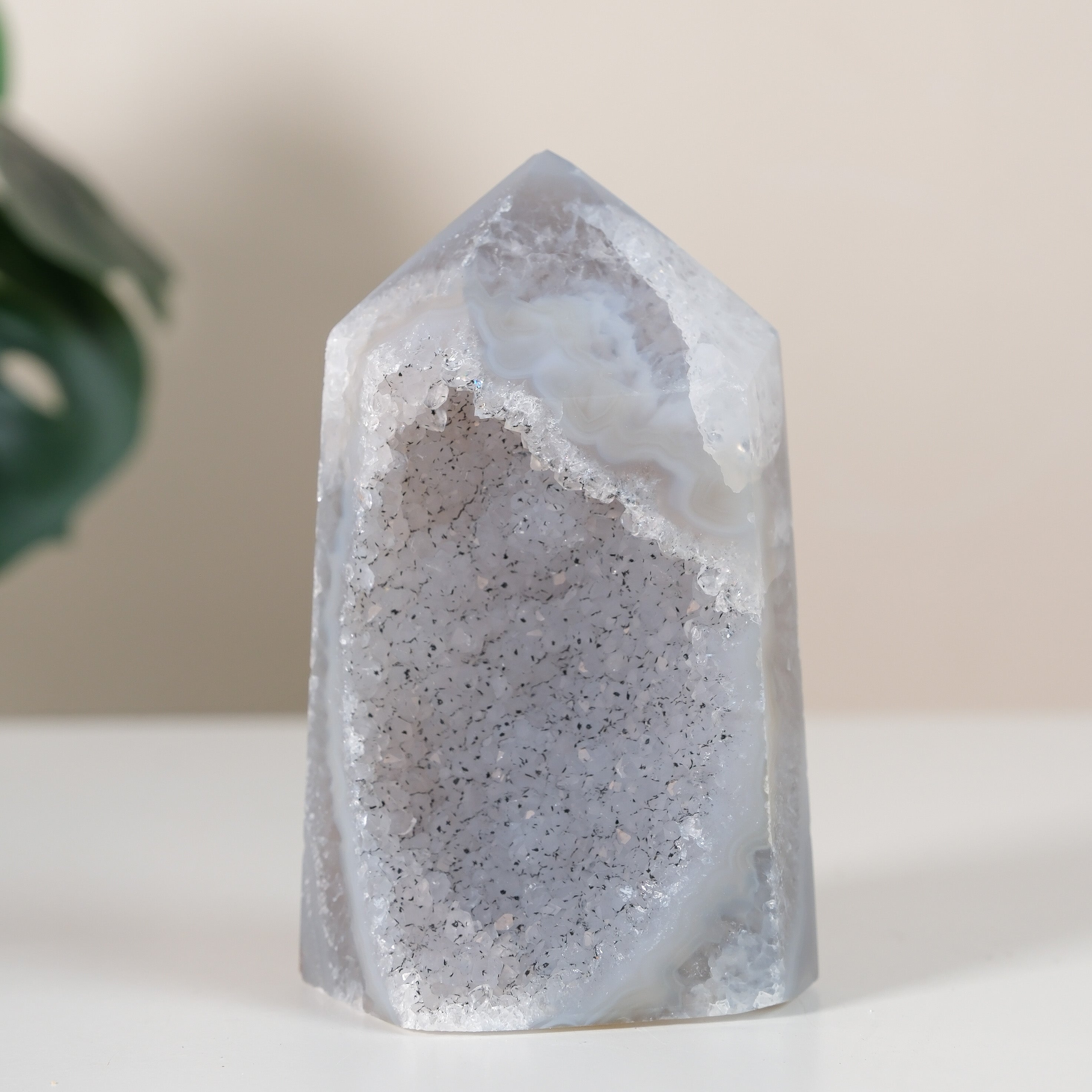 Druzy Agate Tower