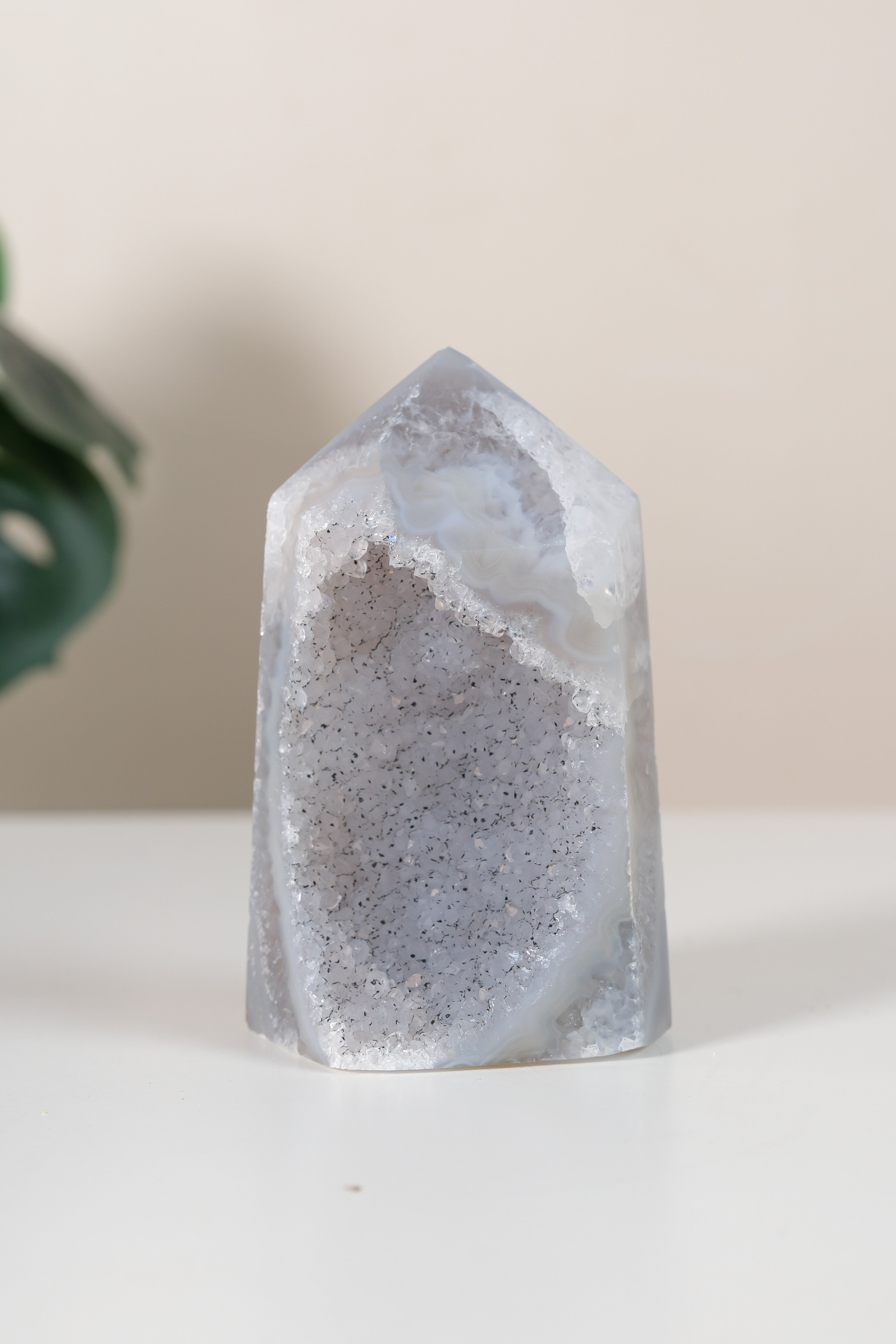 Druzy Agate Tower