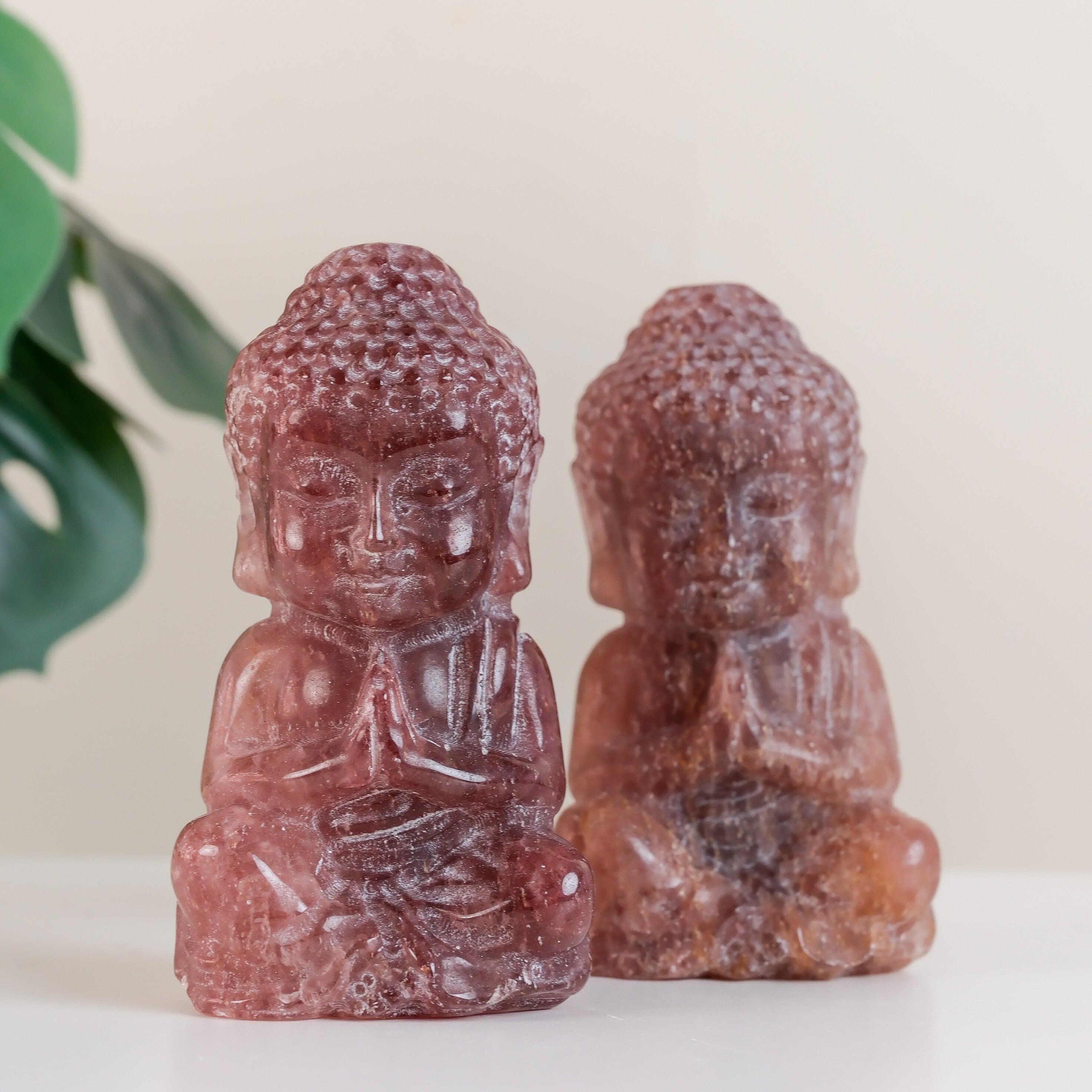 Strawberry Quartz Buddha