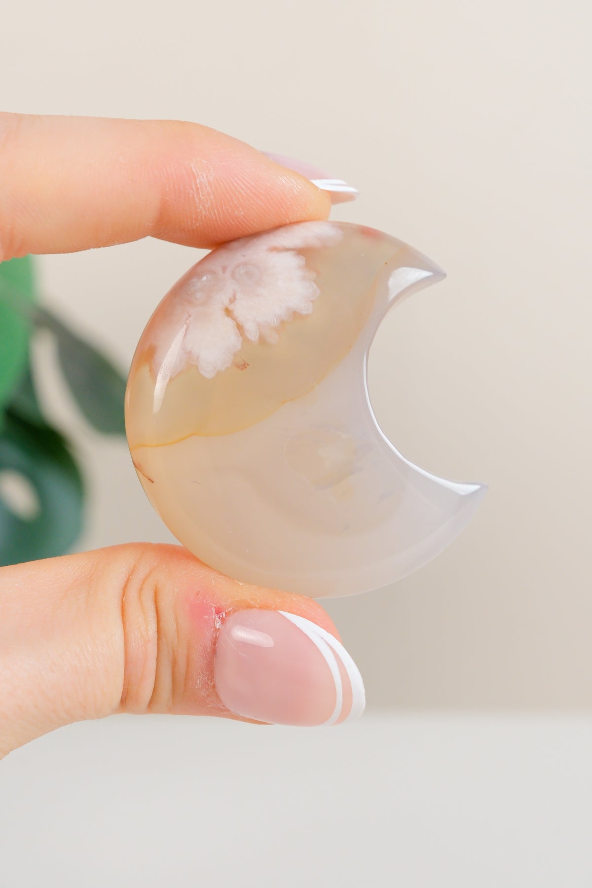 Flower Agate Moon