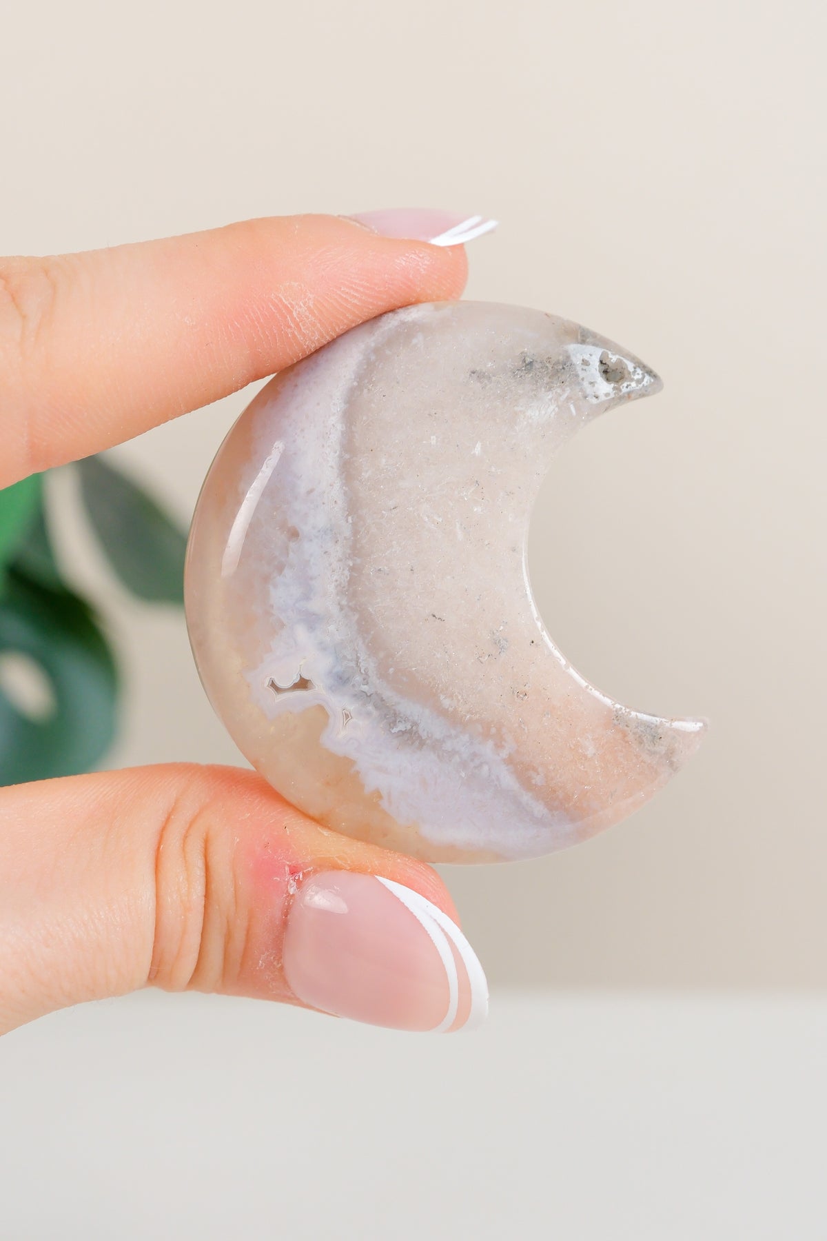 Flower Agate Moon