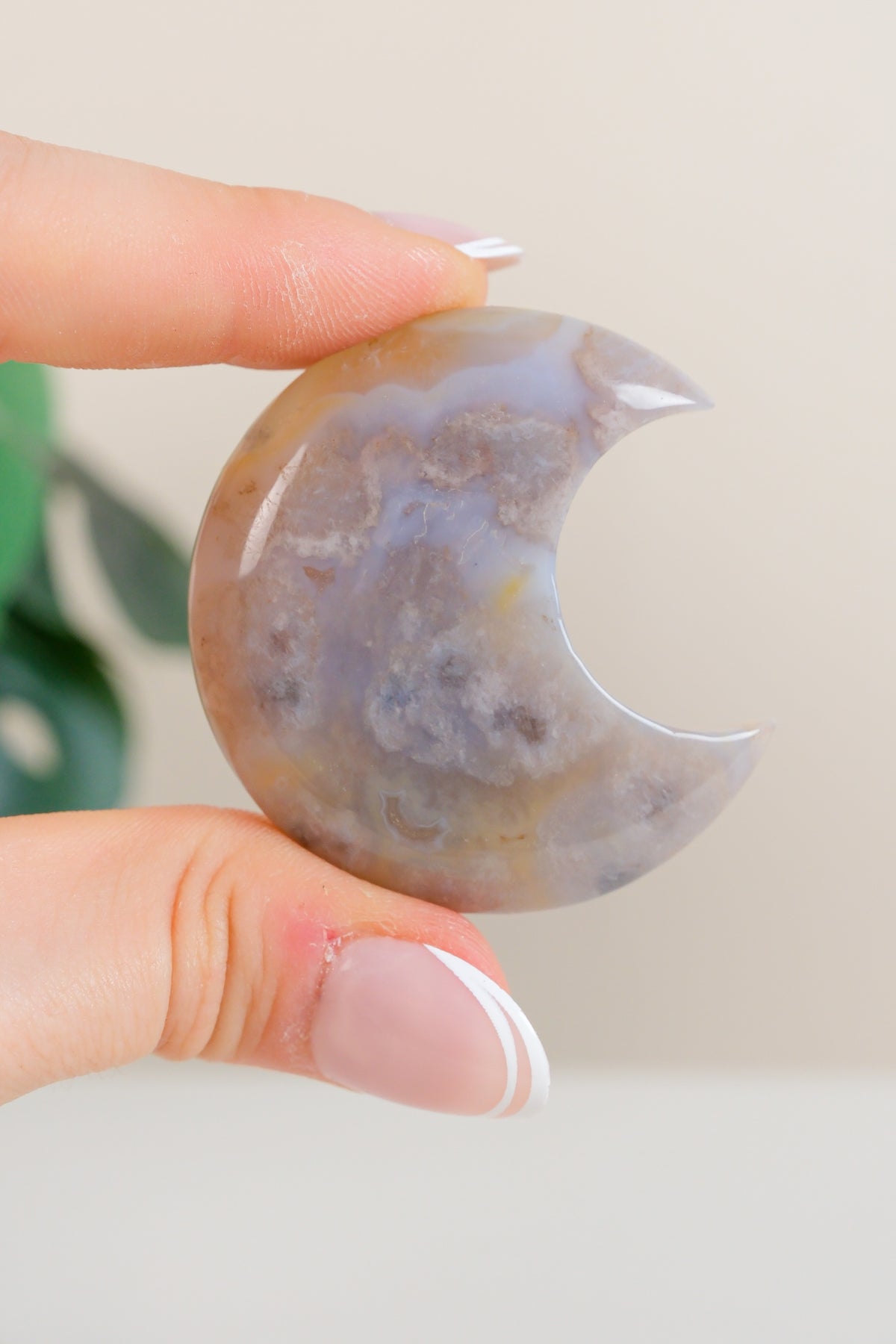 Flower Agate Moon