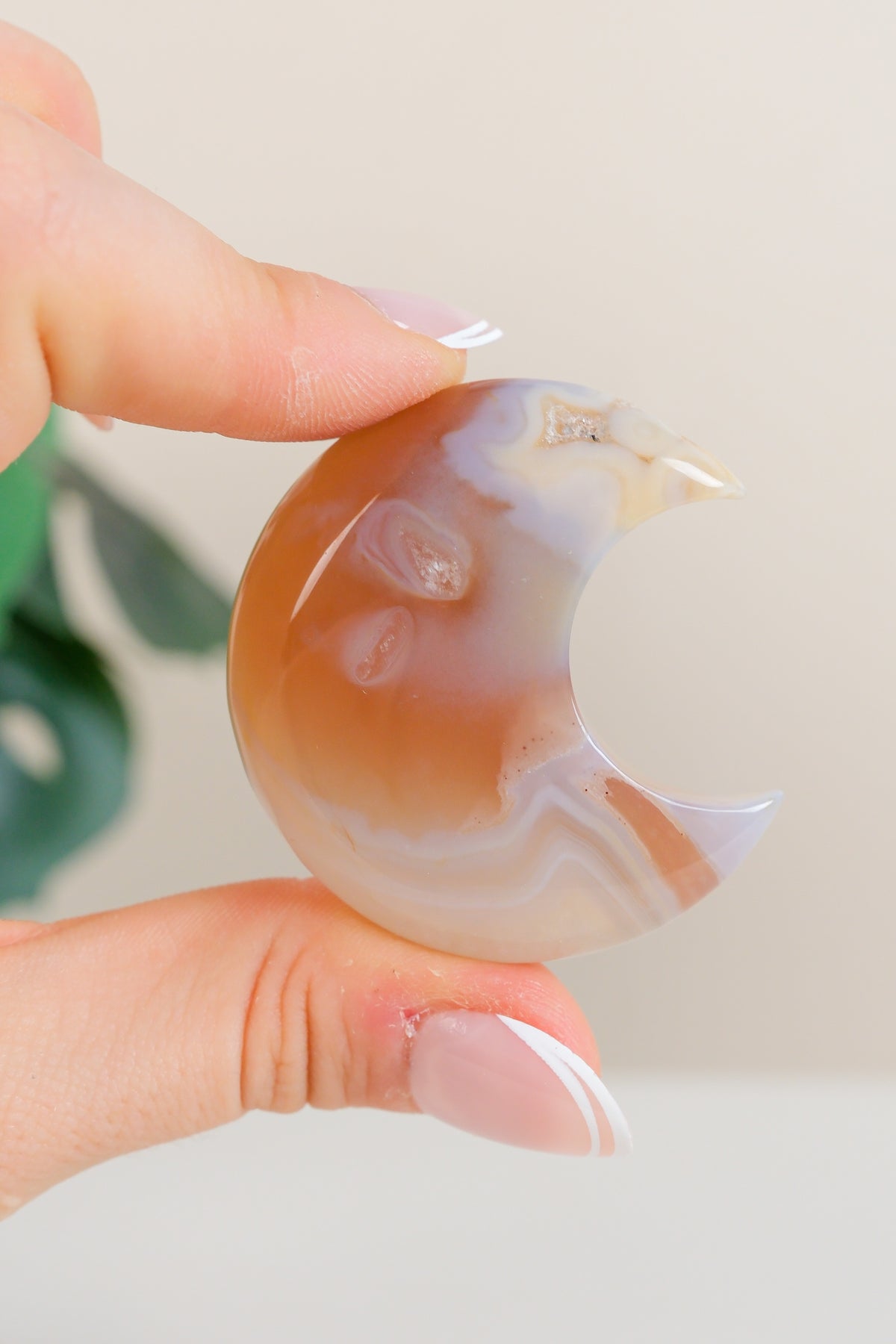 Flower Agate Moon
