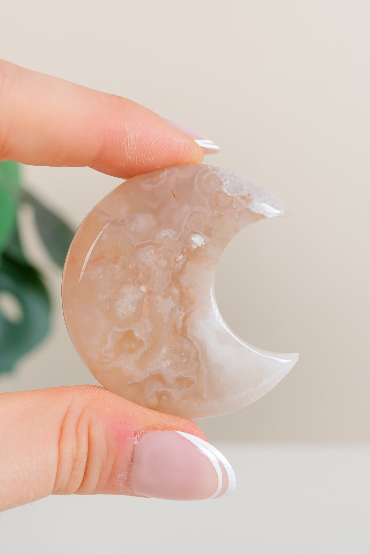 Flower Agate Moon
