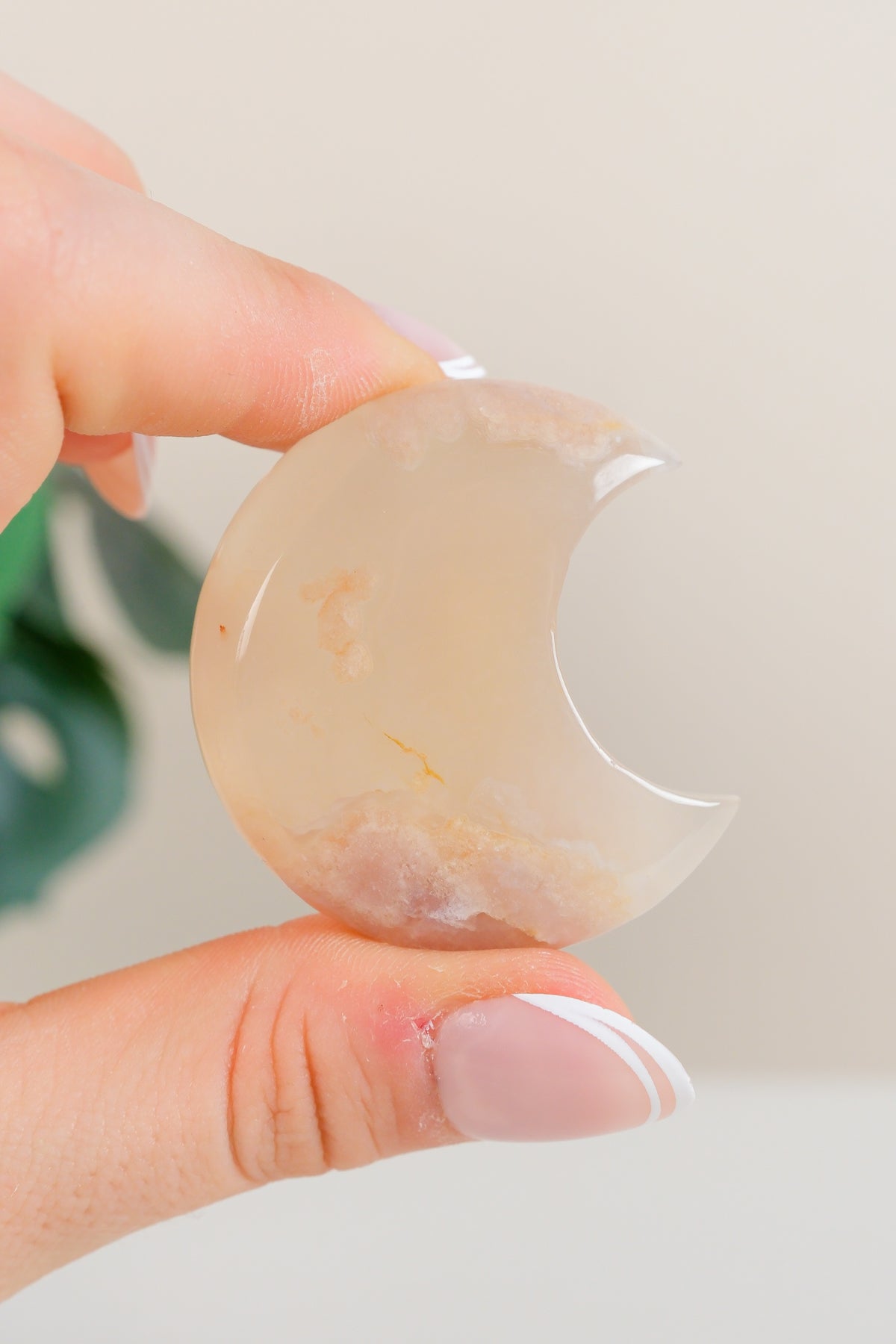 Flower Agate Moon