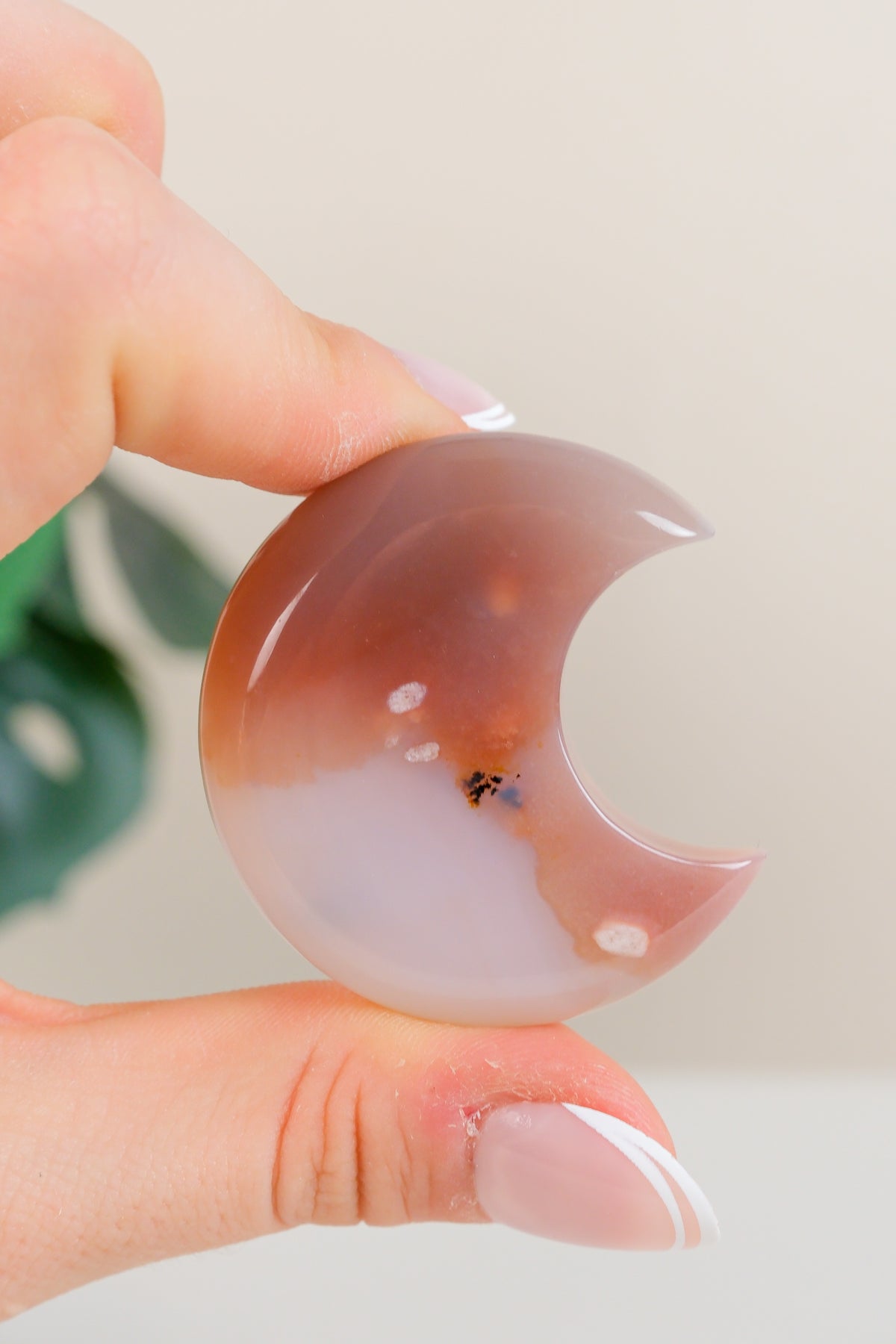 Flower Agate Moon