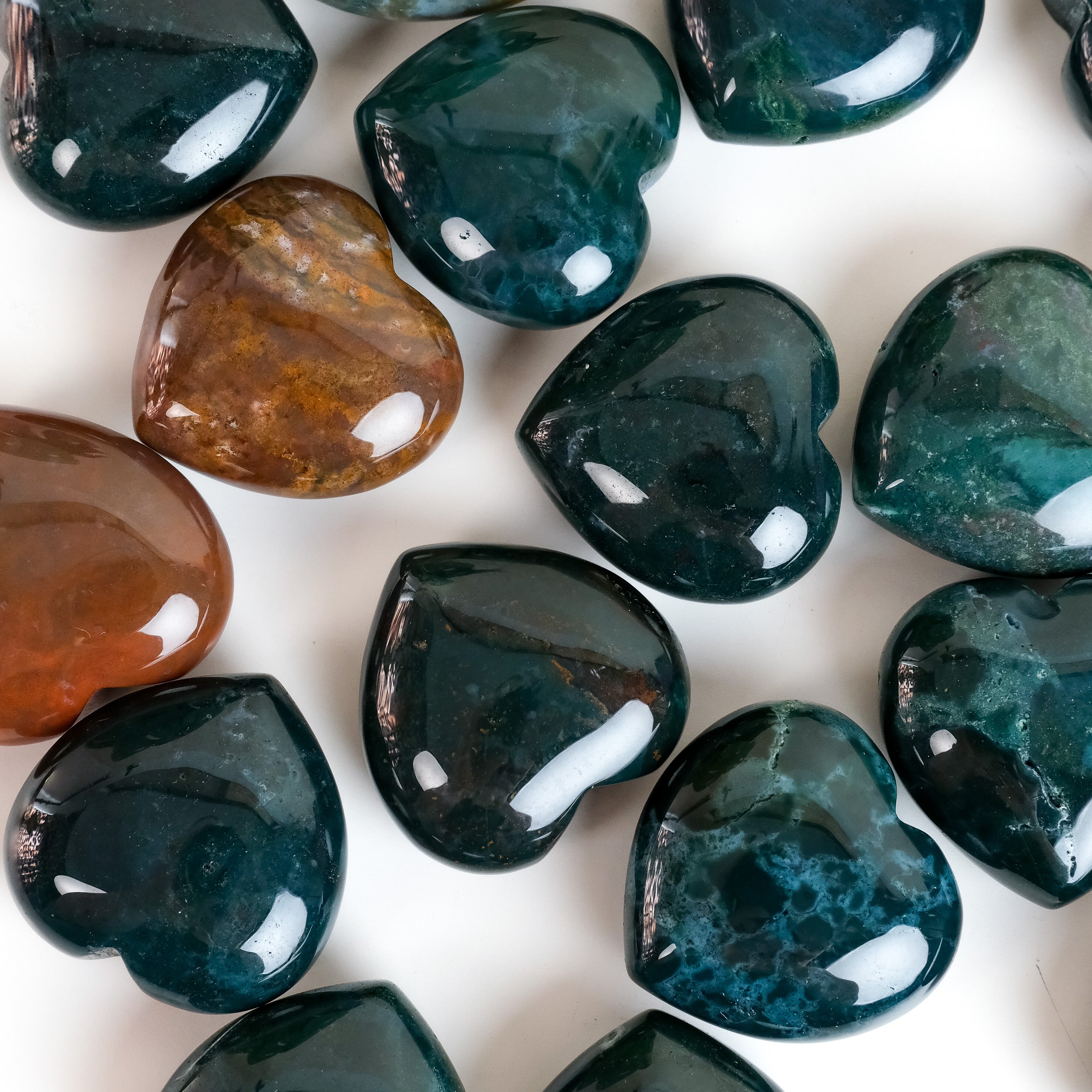 Sea Jasper Small Heart