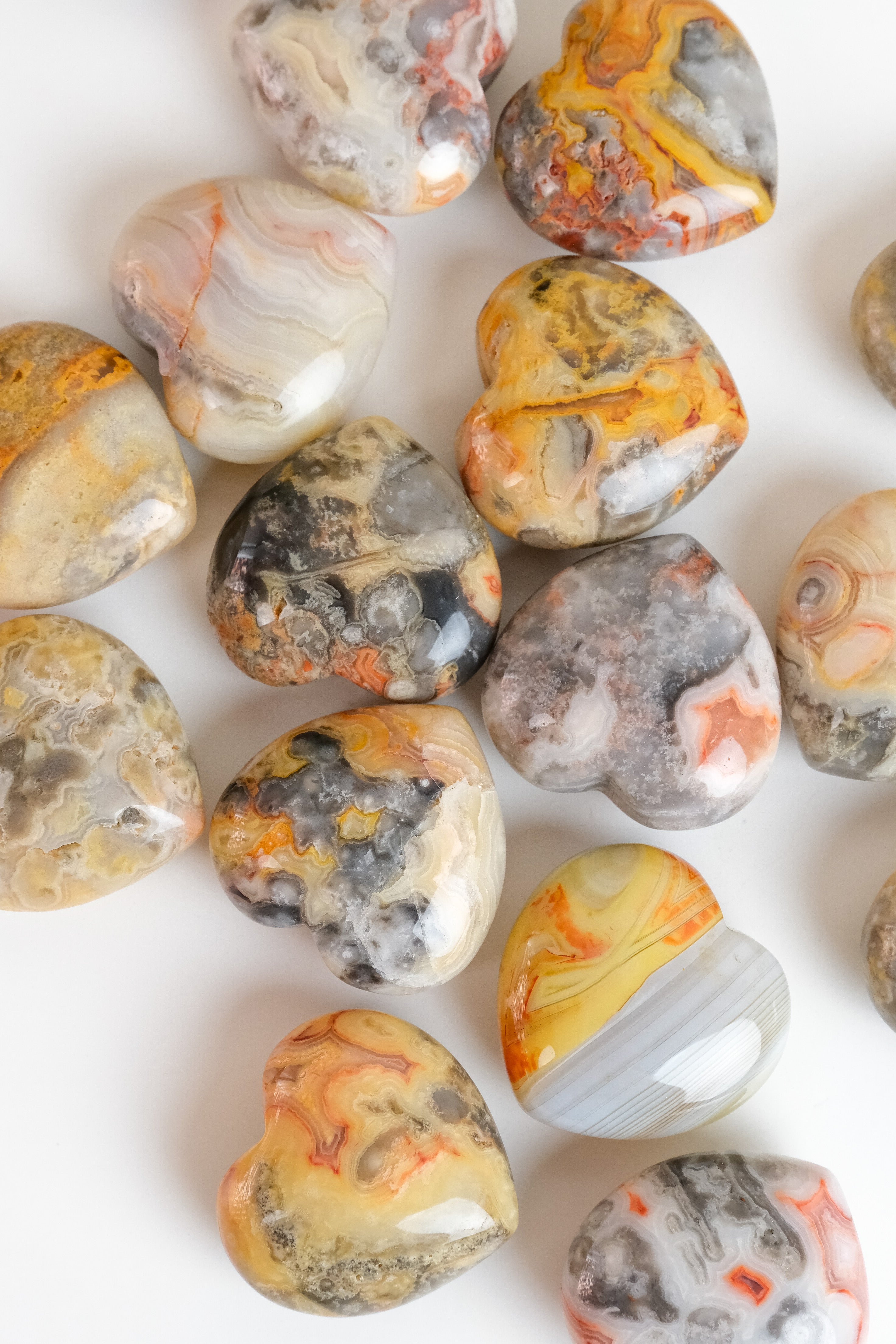 Crazy Lace Agate Small Heart