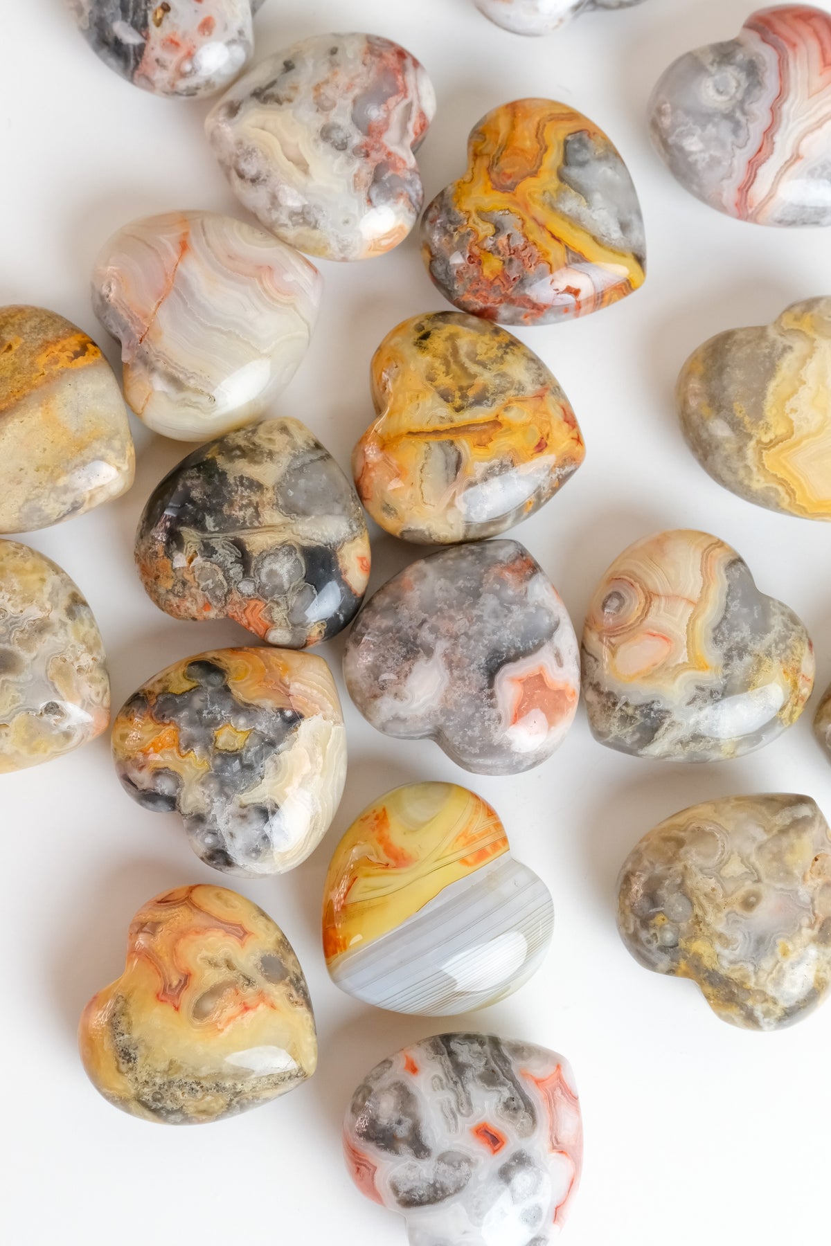 Crazy Lace Agate Small Heart